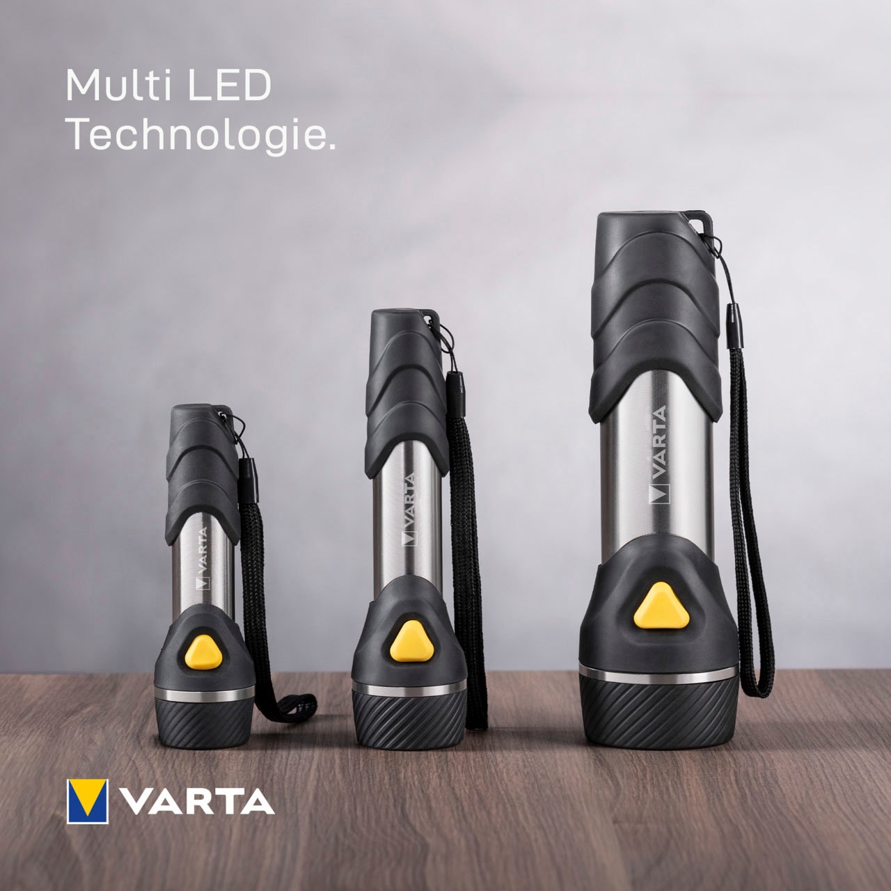 2xAA Batterien VARTA Day Light Multi LED F20 Taschenlampe mit 9 LEDs inkl 
