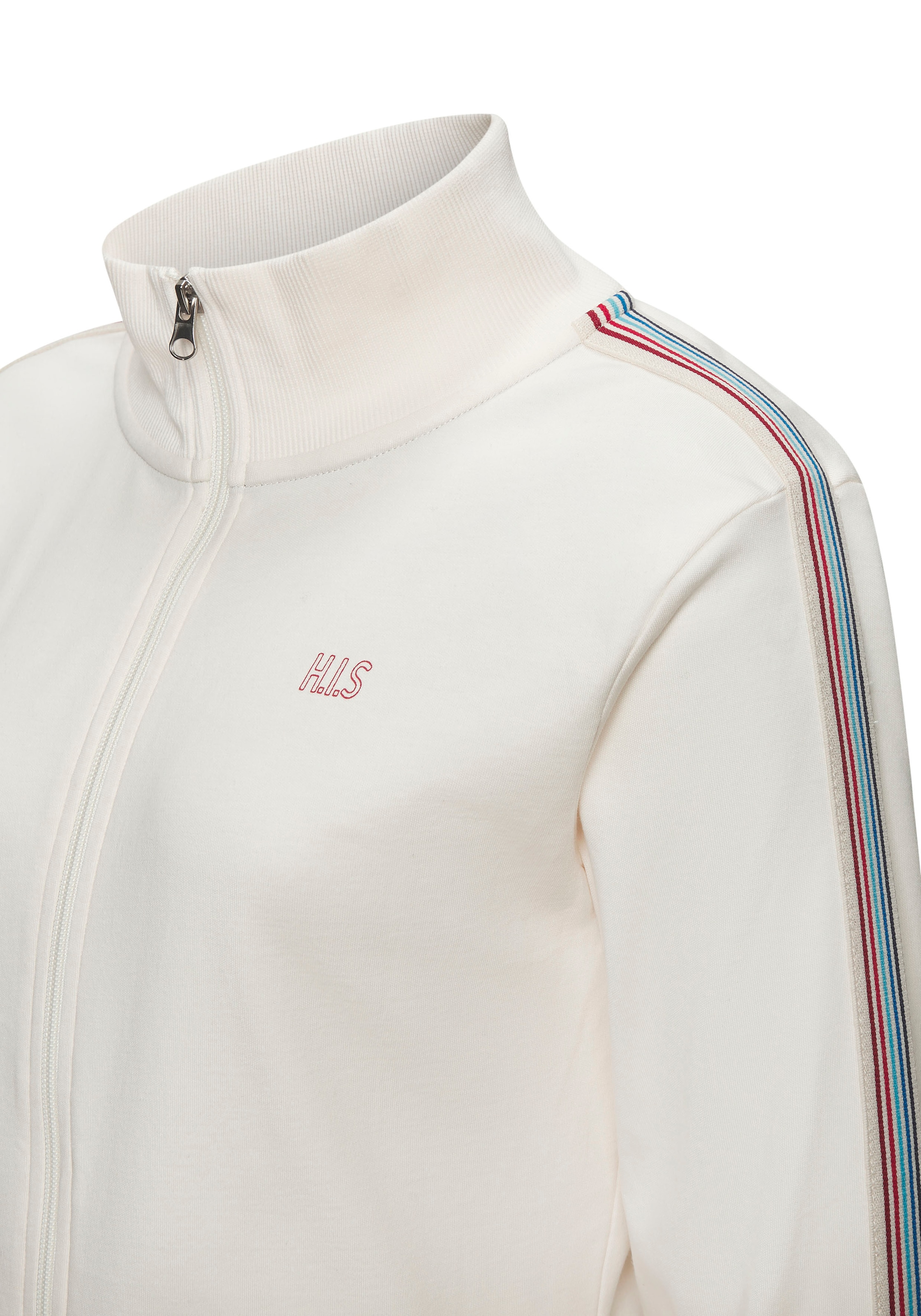 H.I.S Sweatjacke, mit gestreiftem Tape an den Ärmeln