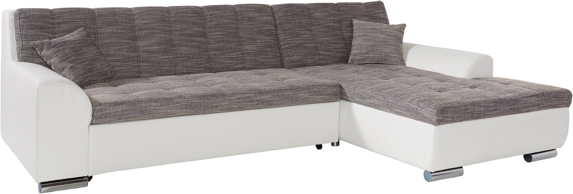 DOMO collection Ecksofa Treviso, wahlweise mit Bettfunktion, incl. Zierkissen