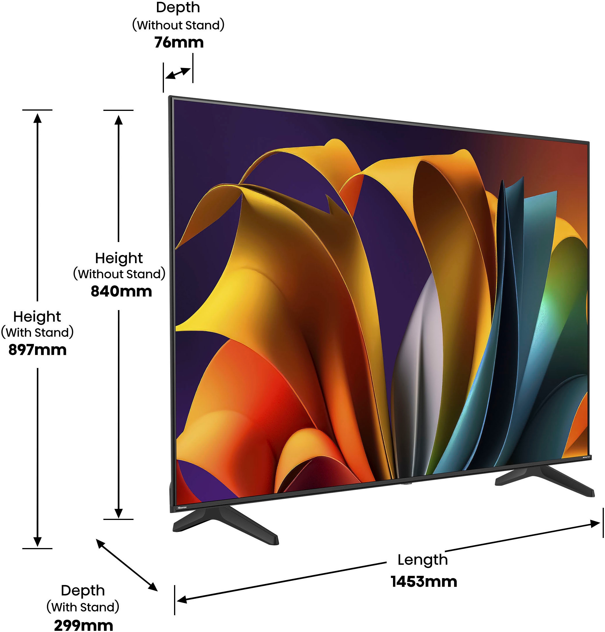 Hisense LED-Fernseher »65E6NT«, 4K Ultra HD, Smart-TV, 4K UHD