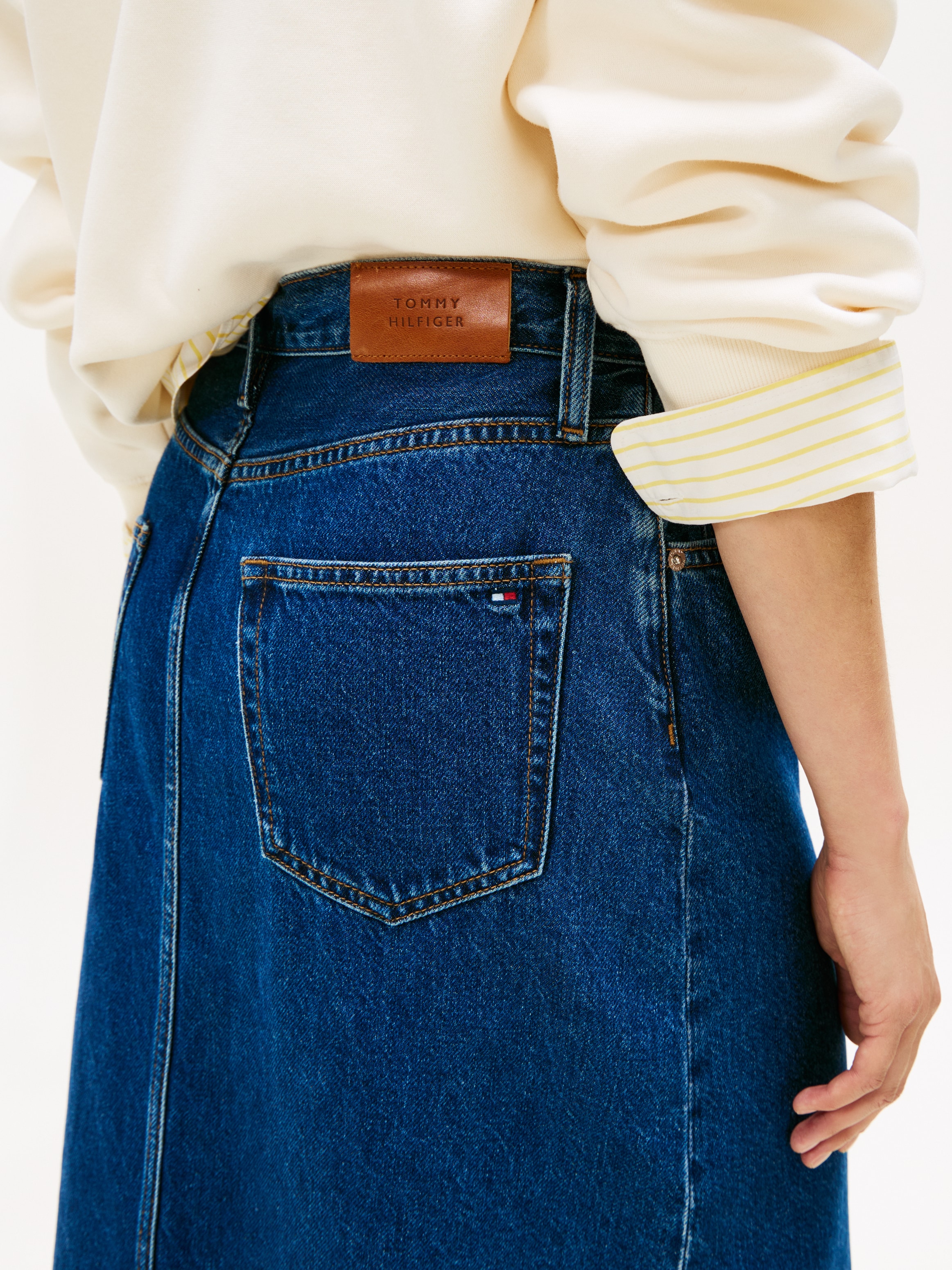 Tommy Hilfiger Jeansrock »DNM EMI MIDI STRAIGHT SKIRT HW«