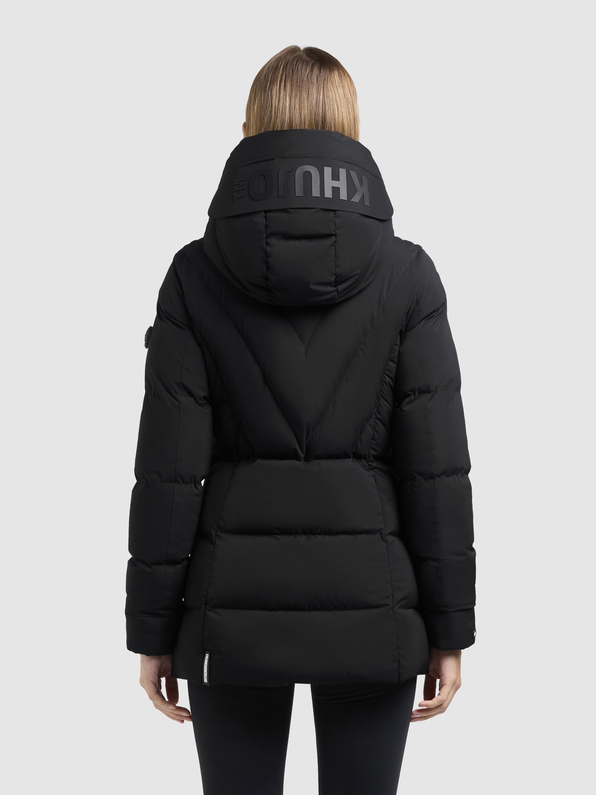 khujo Steppjacke »RABB2« mit Kapuze Applikationen aus Kunstleder