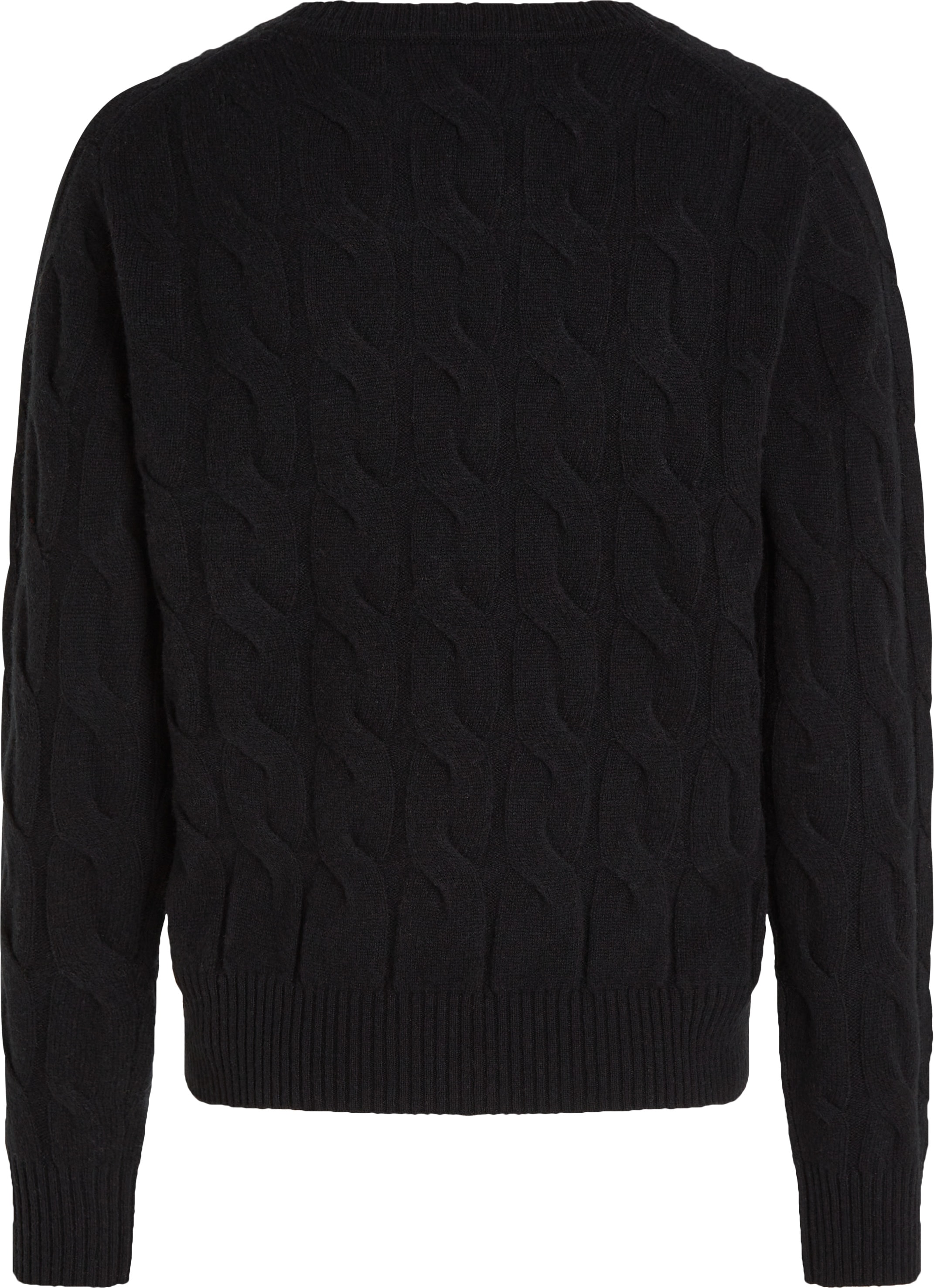 Tommy Hilfiger Strickpullover »SOFT WOOL CABLE C-NK«, mit Zopfmuster, aus reiner Wolle