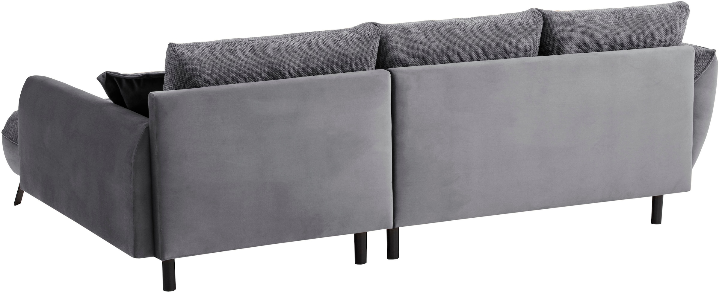 exxpo - sofa fashion Ecksofa »Bellinii, Materialmix, Strukturbezug und pflegeleichter Microvelours«, bequem und modern, Materialmix, L-Form