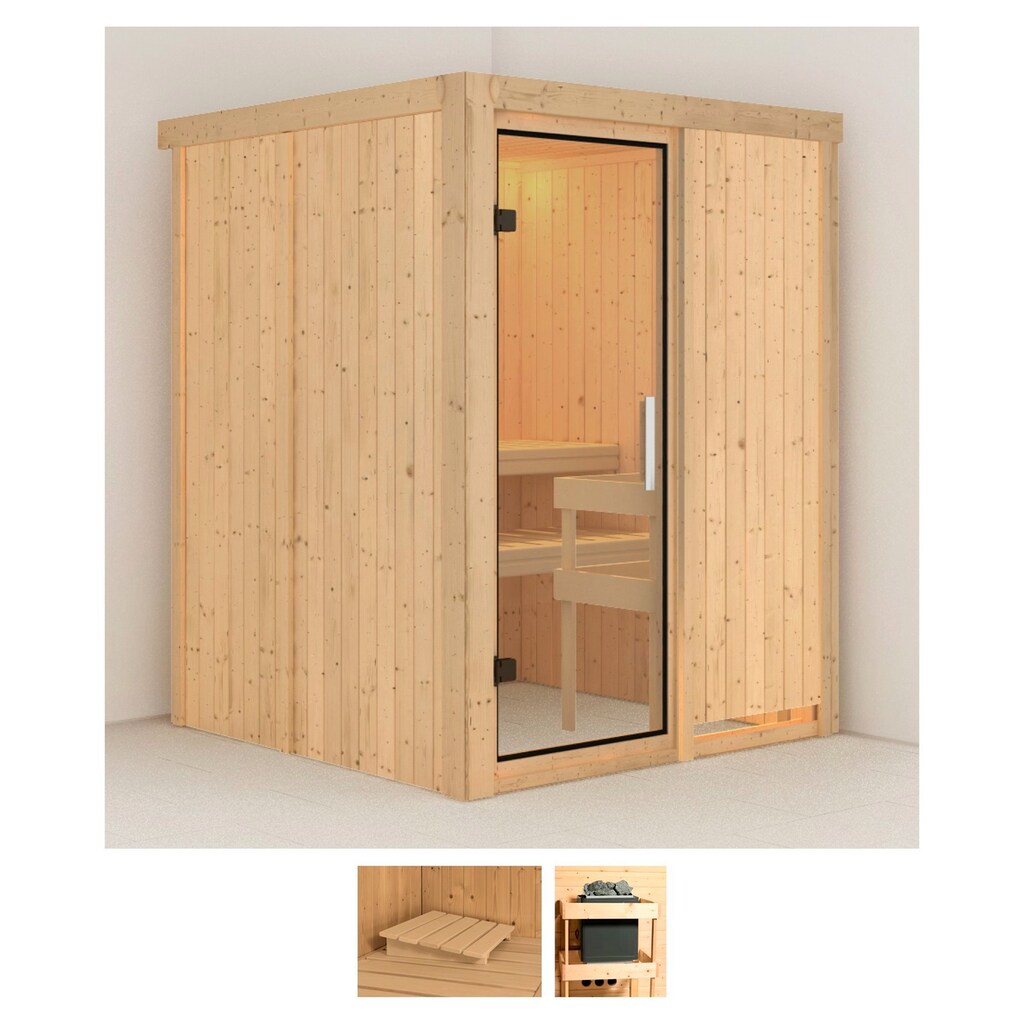 Karibu Sauna »Milaja«, (Set)
