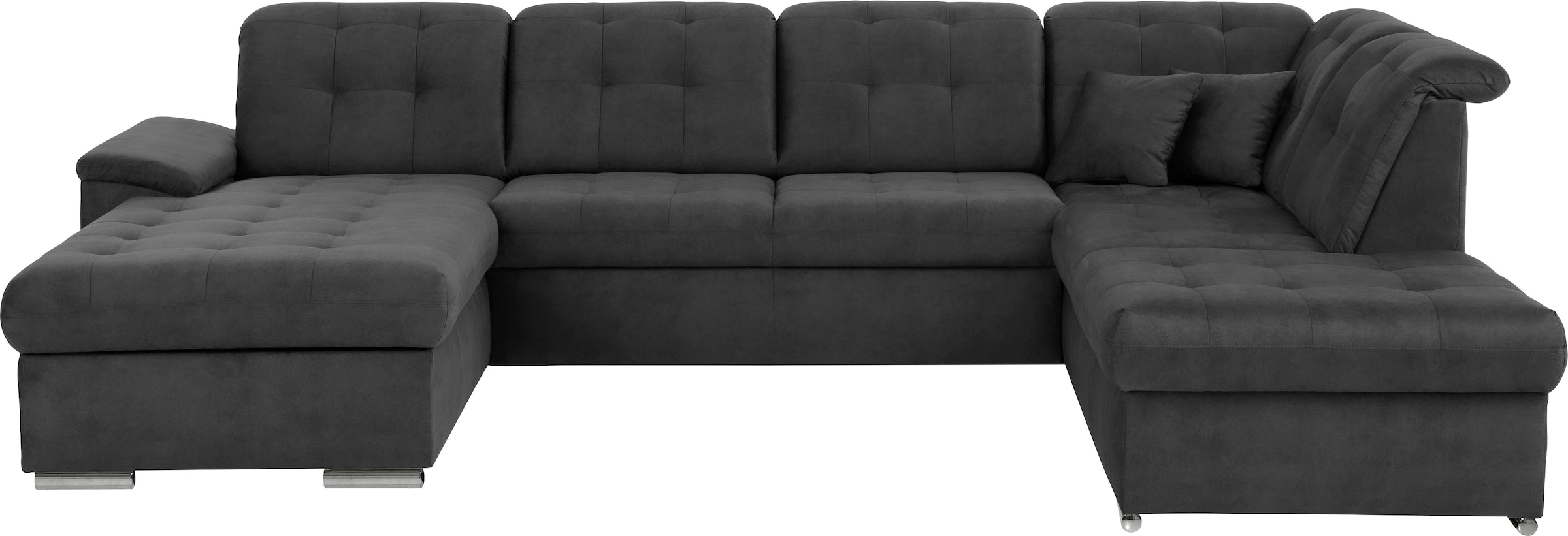exxpo - sofa fashion Wohnlandschaft »Durango, aufwendige Sitz- und Rückenverarbeitung, bequem, U-Form« inkl. Kopfteilverstellung, wahlweise mit Bettfunktion und Bettkasten