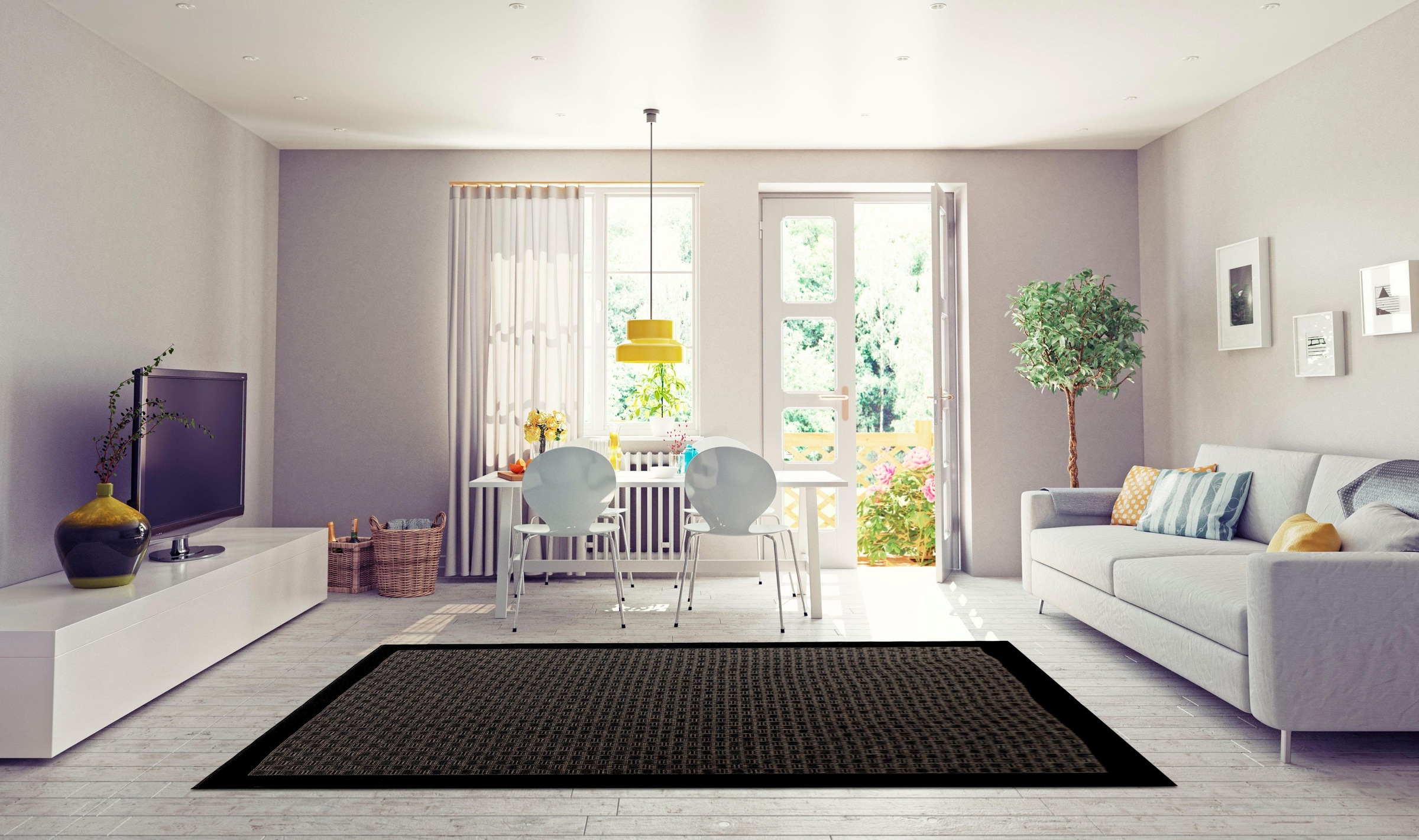 my home Teppich »Vidal«, rechteckig, 5 mm Höhe, In- und Outdoor geeignet, Wohnzimmer
