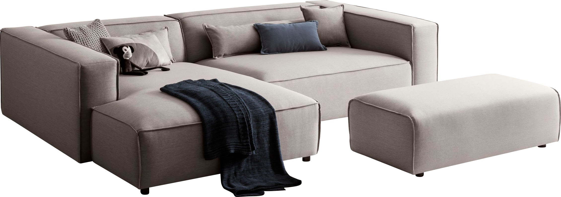 LeGer Home by Lena Gercke Ecksofa »PIARA XXL, L-Form, Schlaffunktion, Cord, günstig online kaufen