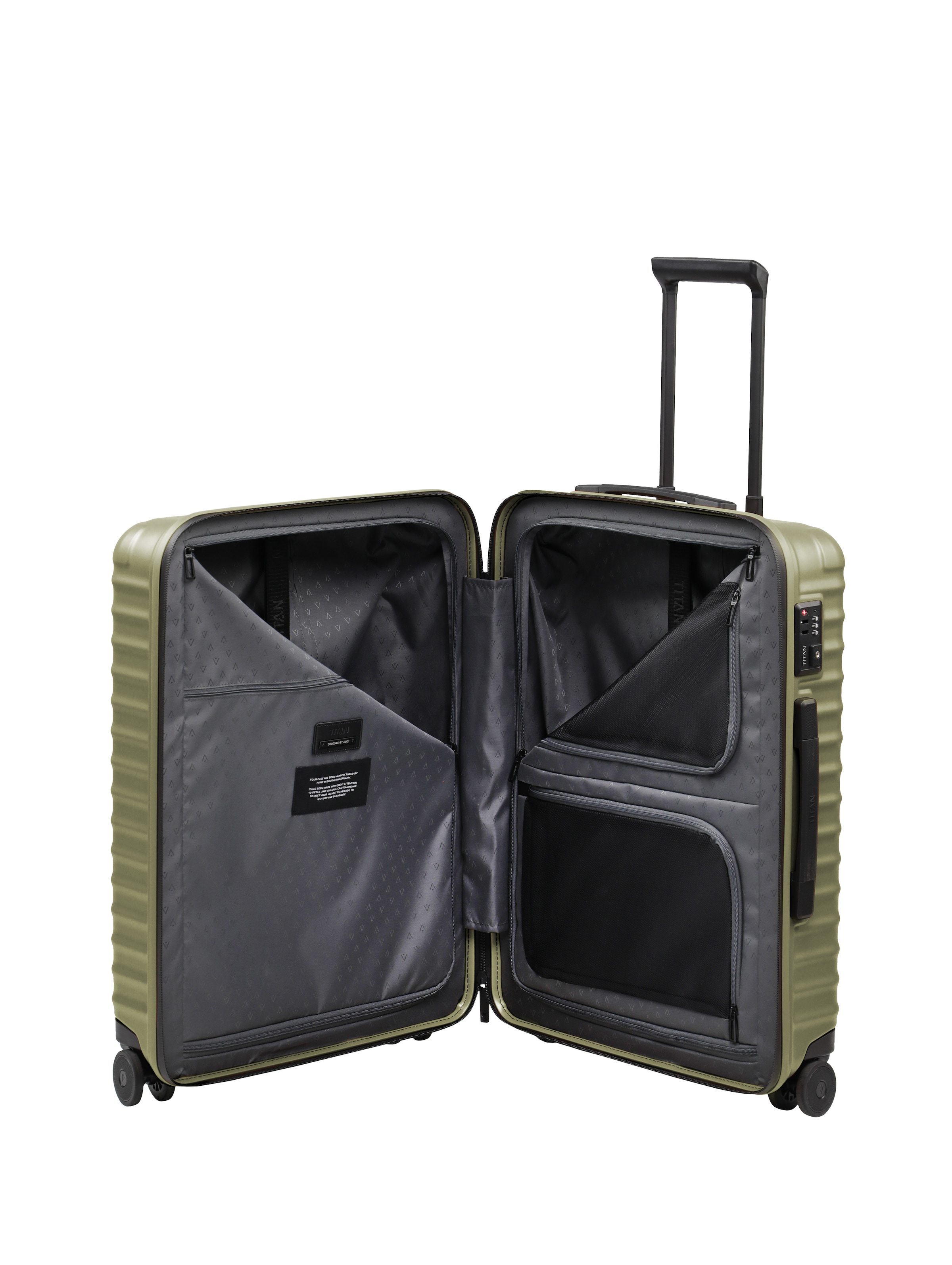 TITAN® Trolley »UPGRADE Koffer Hartschale« 68 l 4 Rollen mit kratzresistenter Oberfläche und cleverer Innenaufteilung