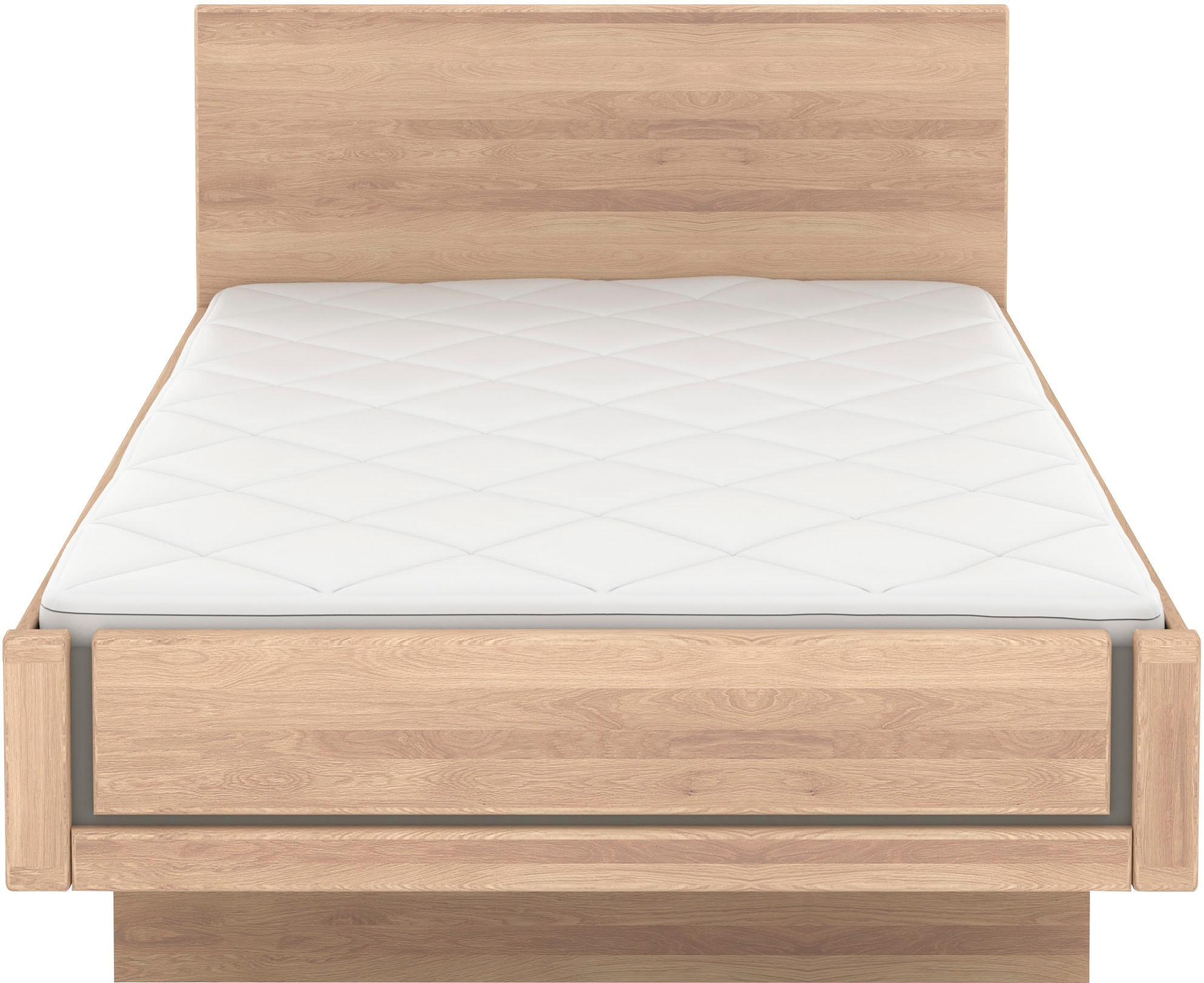 Musterring Holzbett »Sorrent, Bettgestell, Bettrahmen, teilmassiv Eiche«, (MADE IN GERMANY), Eiche teilmassiv, Liegehöhenverstellung, in schwebender Optik