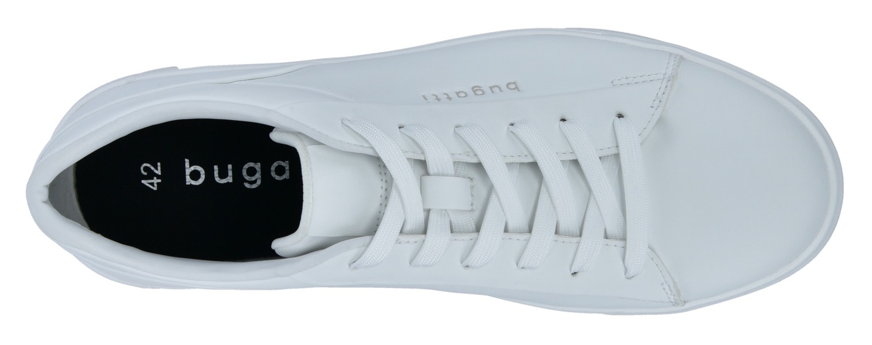 bugatti Plateausneaker  , Freizeitschuh, Halbschuh, Schnürschuh mit seitlicher Logoprägung