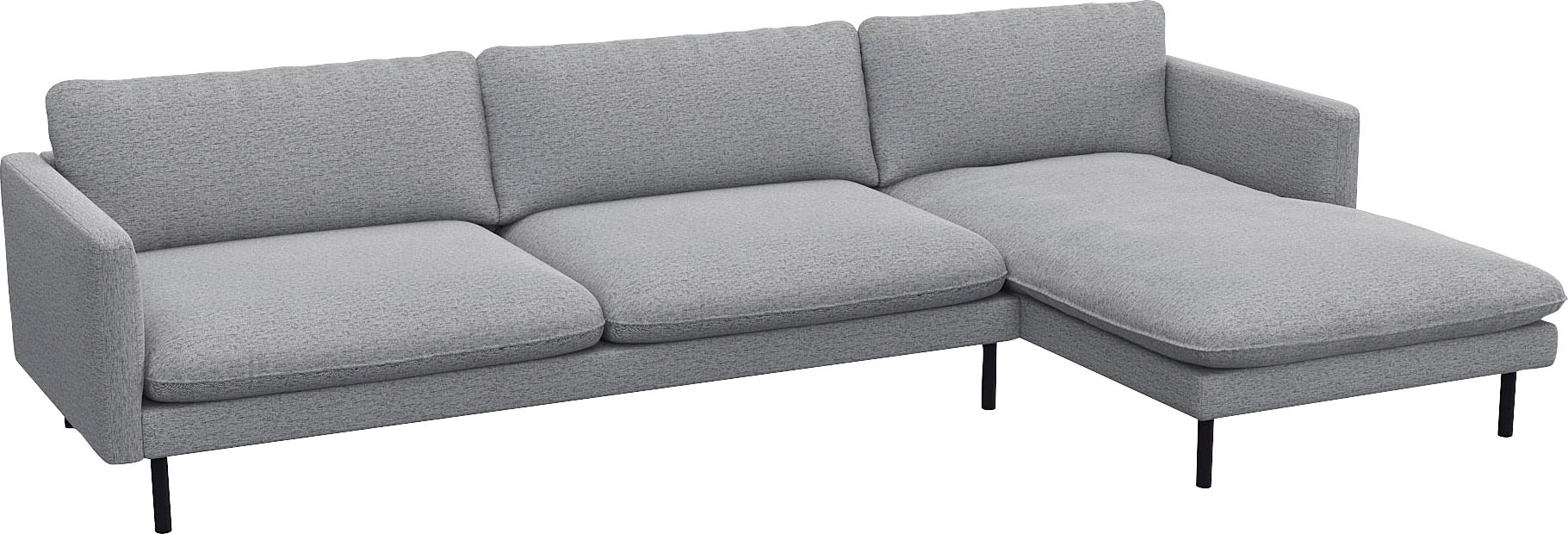 FLEXLUX Ecksofa »Bolzano, elegant und bequem, L-Form«, Sitzaufbau mit Kaltschaum & Stahl-Wellen, loose Sitz -& Rückenkissen