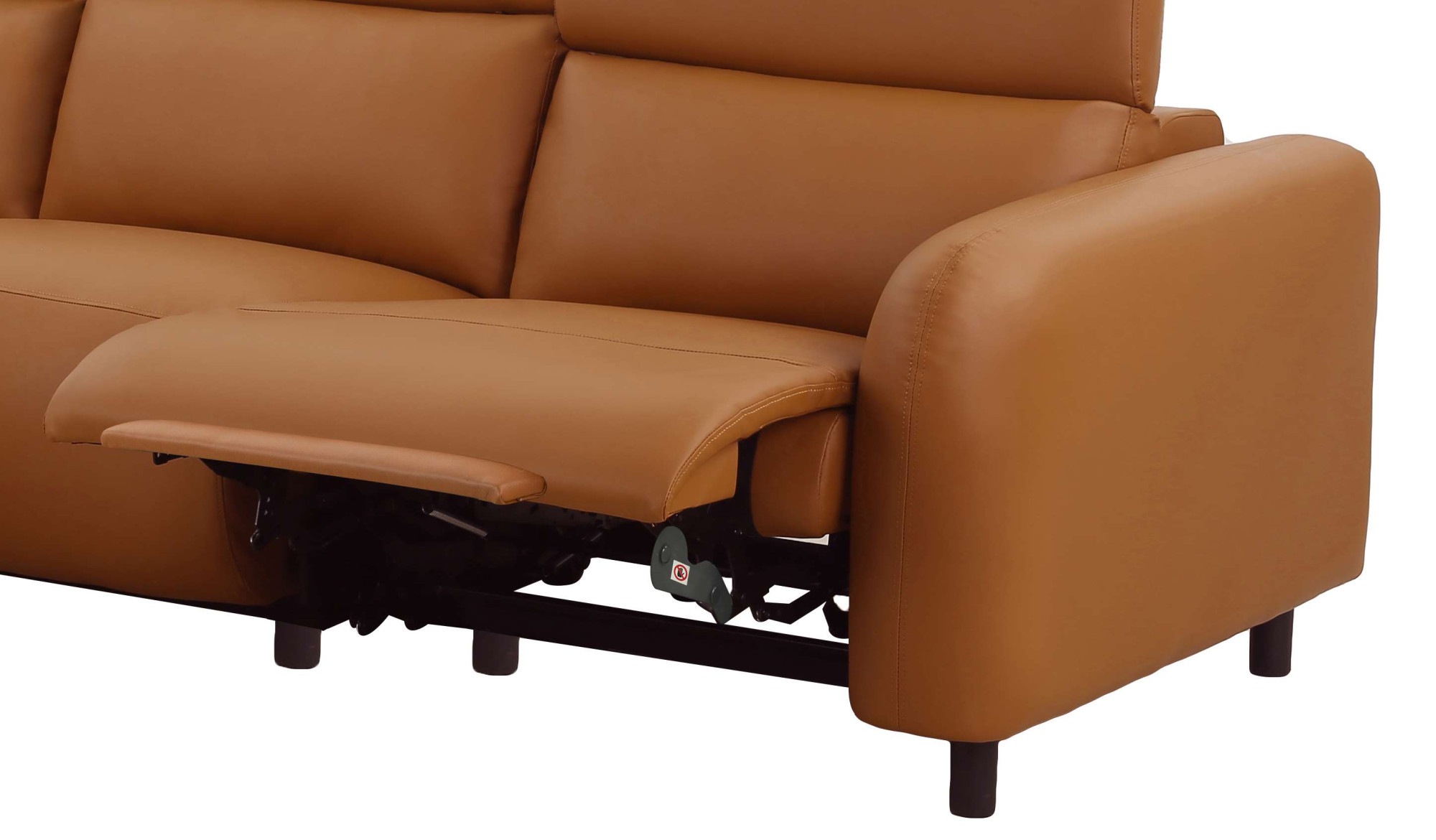 Home affaire Ecksofa »SKAANE Kunstleder, L-Form, 274 cm, manuelle u. elektrische Funktion,«, rundes Design, Kopfteilverstellung, Federkernpolsterung