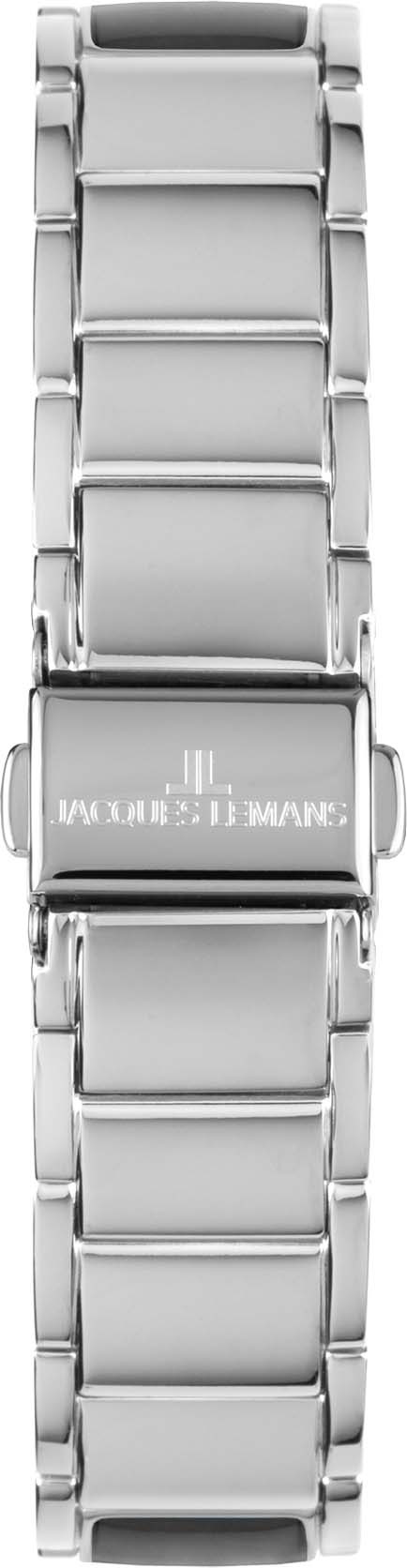 Jacques Lemans Solaruhr »Eco Power, 1-2108A«, Armbanduhr, Damenuhr, Perlmutt-Zifferblatt, Swarovski-Kristalle