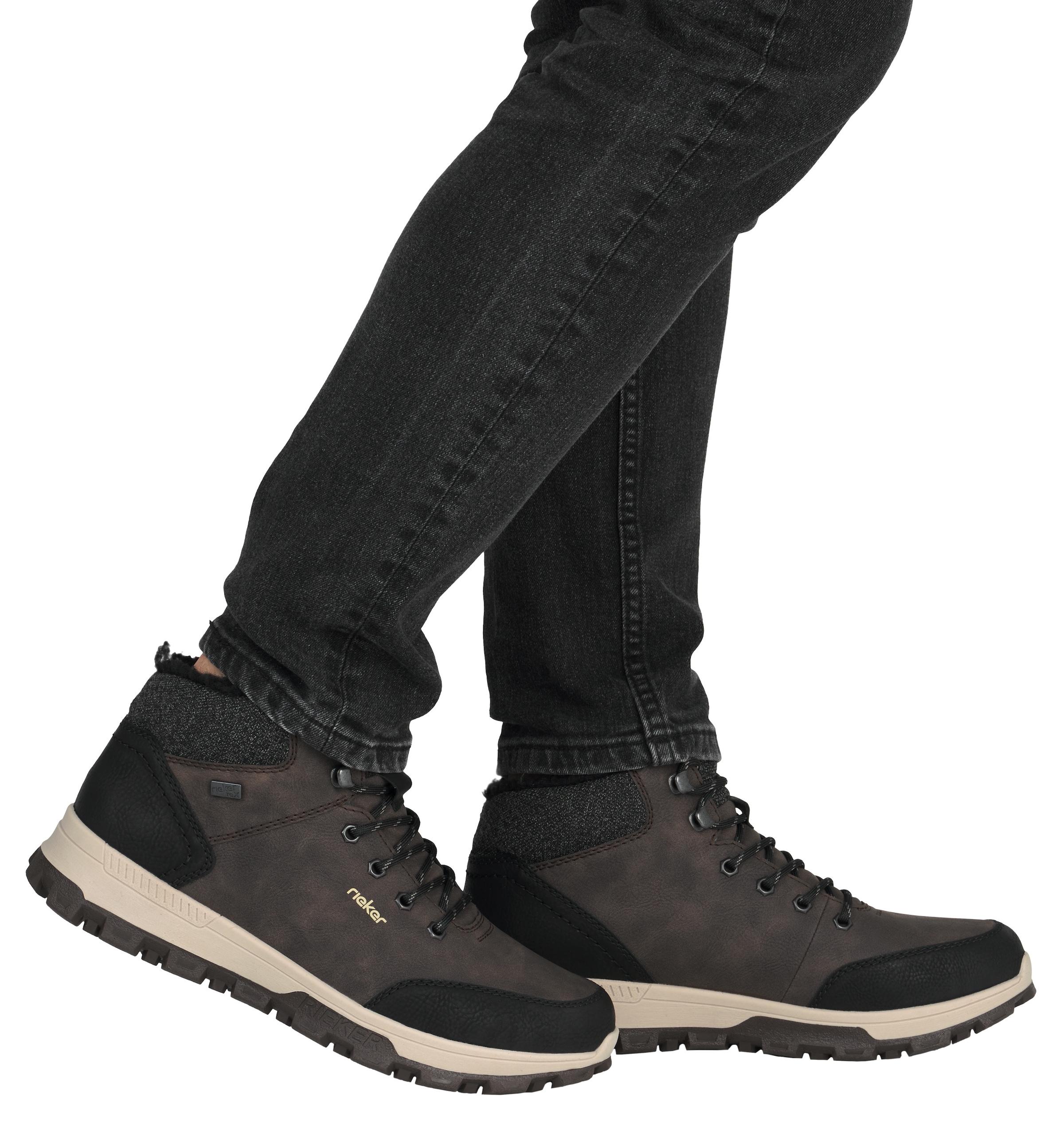Rieker Winterboots, mit komfortabler SoftFoam-Innensohle, Freizeitschuh, Schnürschuh
