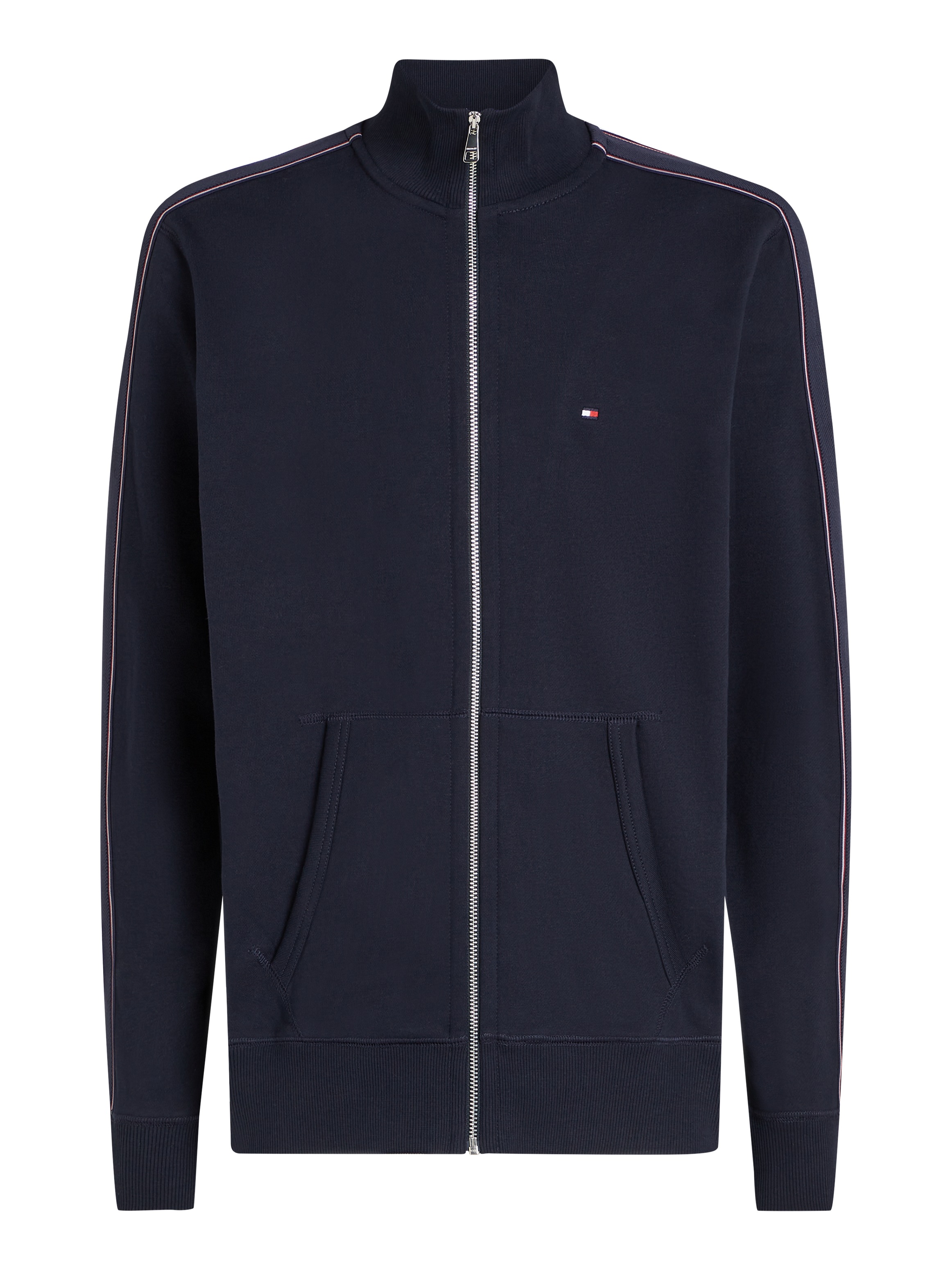 Tommy Hilfiger Sweatjacke »GLOBAL STRIPE ZT STAND COLLAR«
