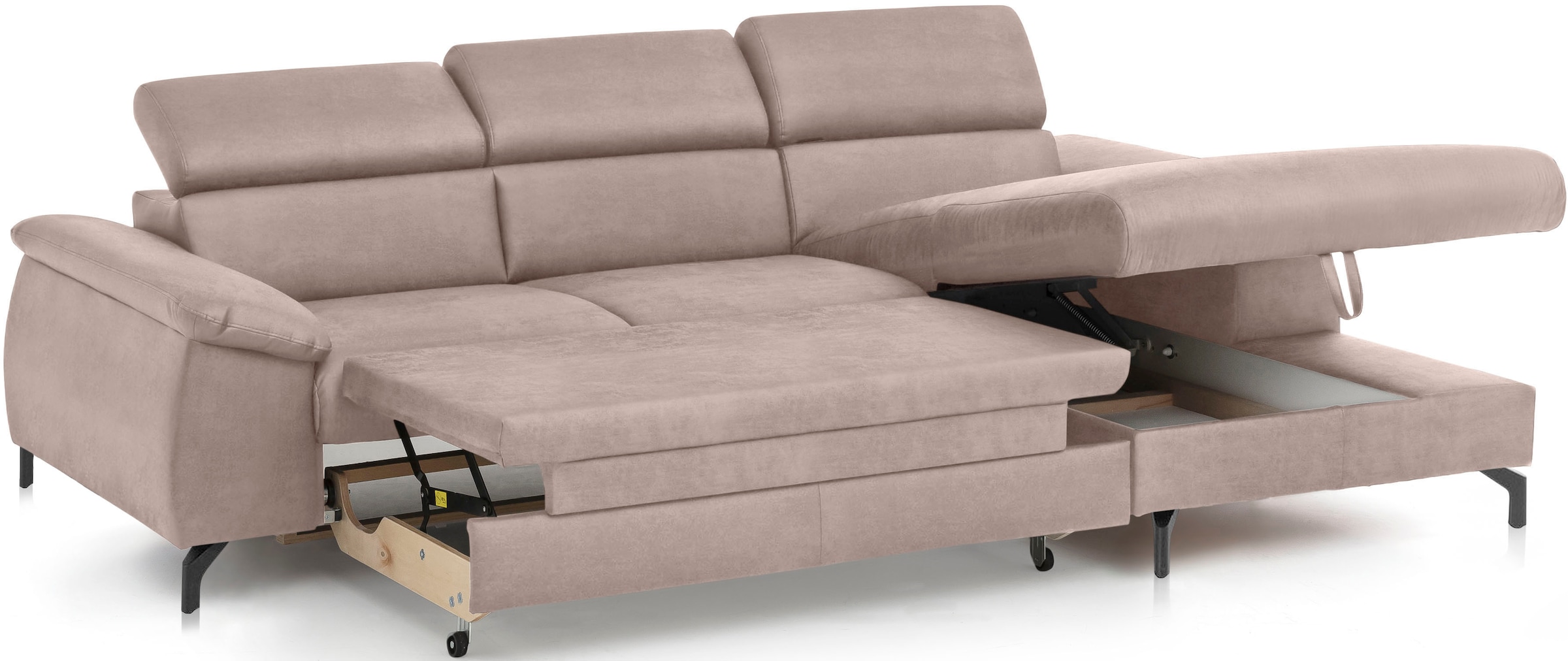 COTTA Ecksofa »Kitty L-Form«, mit Kopfteilverstellung, wahlweise mit Bettfunktion & Bettkasten