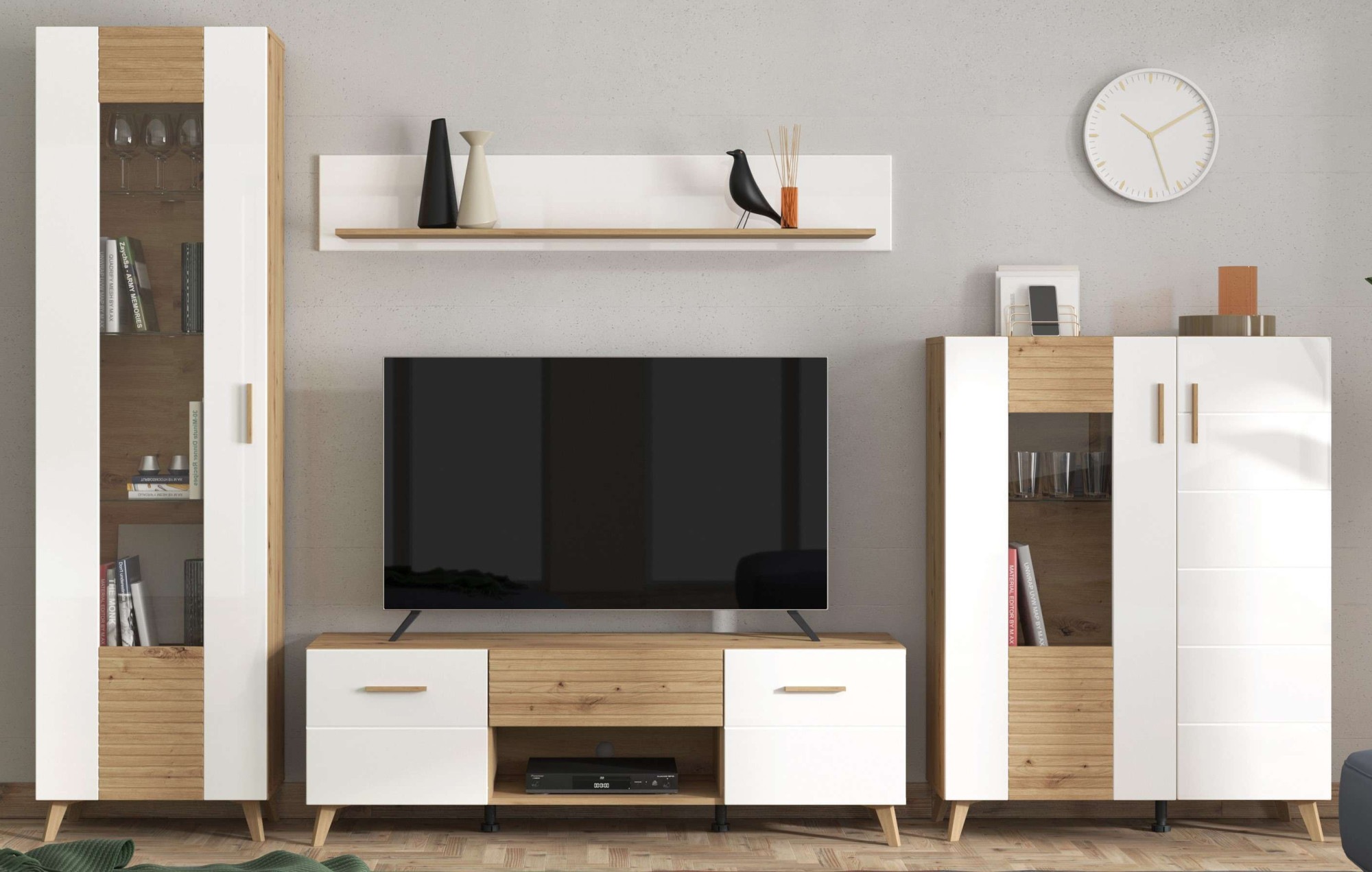 INOSIGN Wohnzimmer-Set »Bretagna Wohnwand, Mediawand, Anbauwand, TV-Wand, B günstig online kaufen