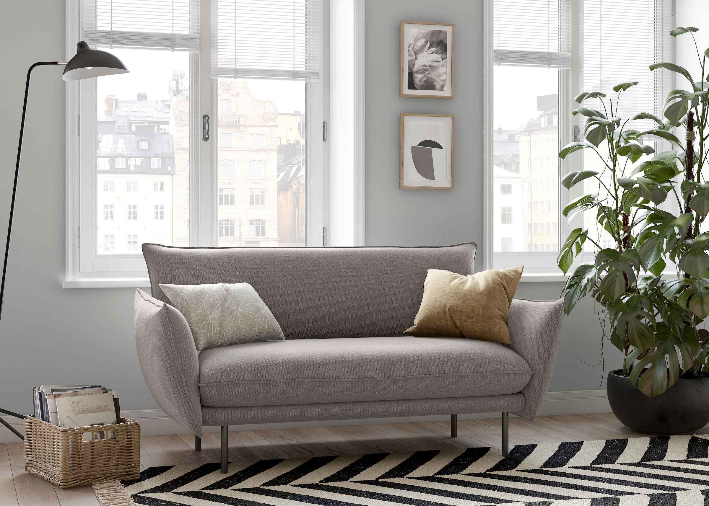 Home affaire 2-Sitzer »Stine« Besonderes Design durch Kissenoptik und Keder günstig online kaufen