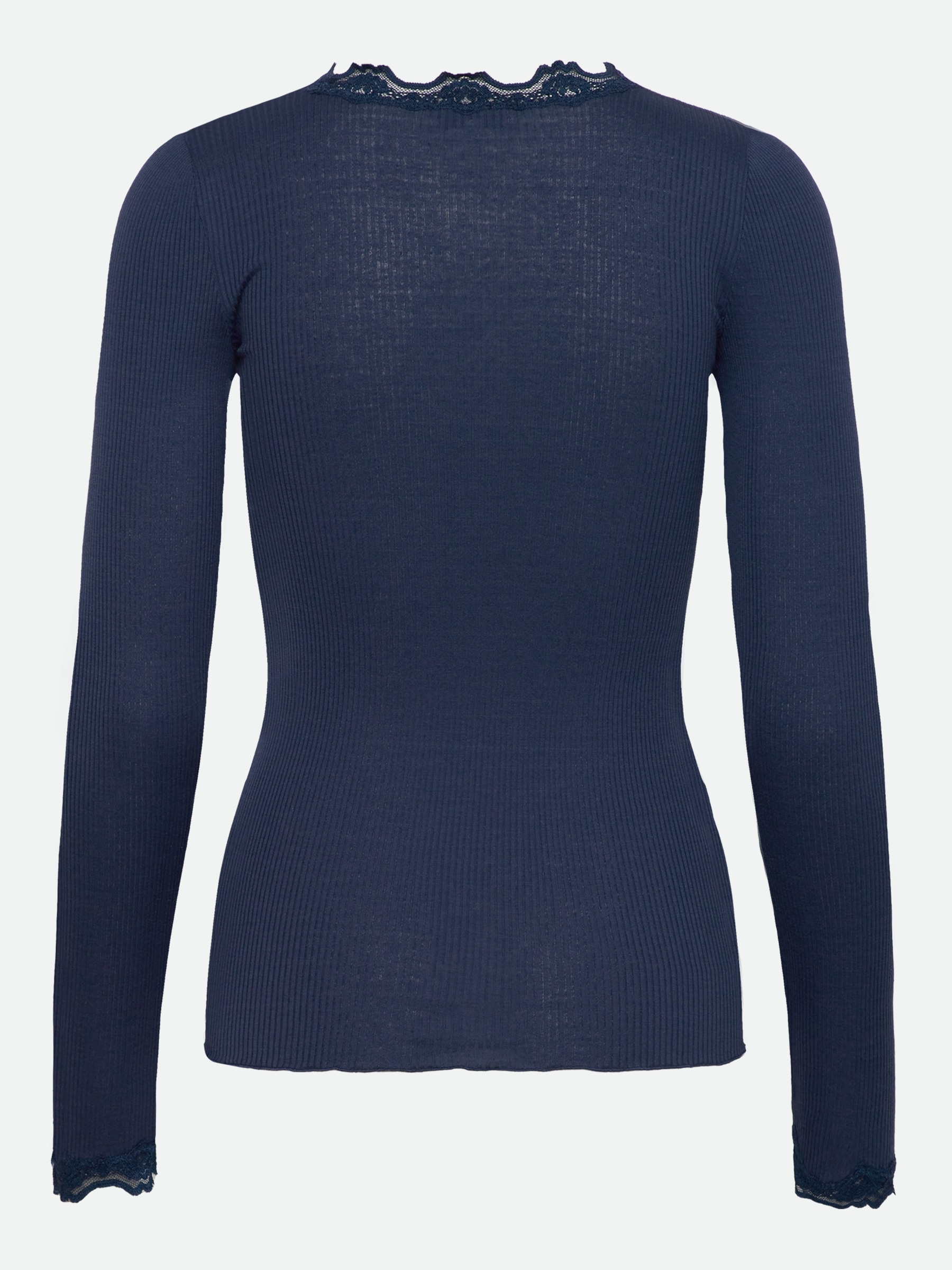 rosemunde Longsleeve »Babette silk shirt« Langarm, mit Spitze, feminin, bequem, Seide- /Baumwollmischung