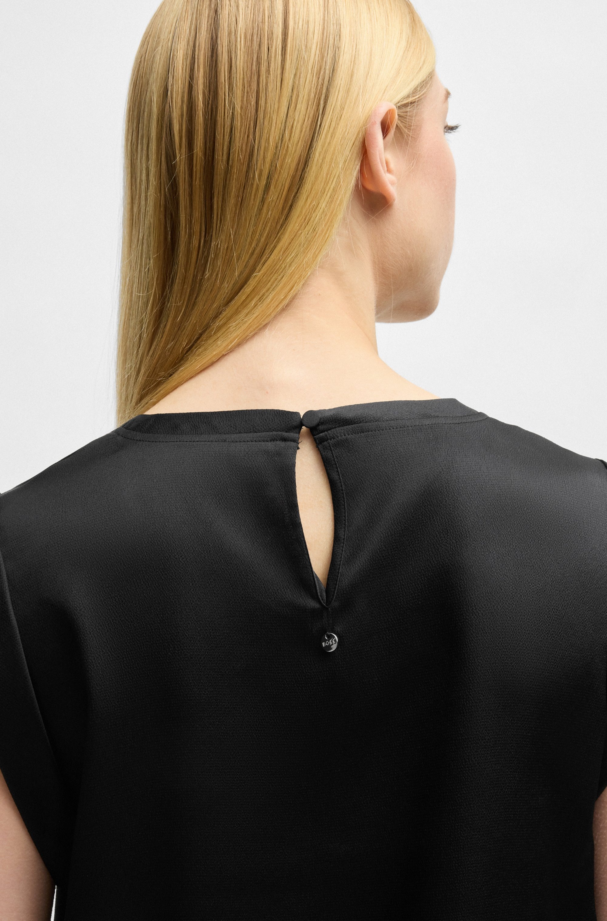 BOSS ORANGE Klassische Bluse »C_Ieaska«, Satin Qualität