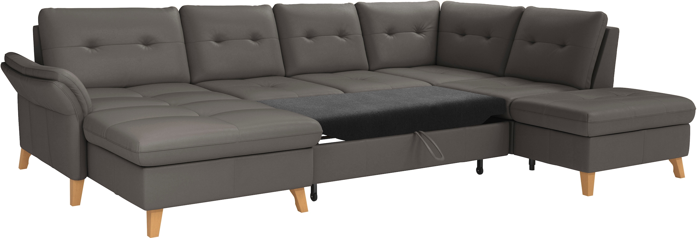 sit&more Wohnlandschaft »Göteborg«, inkl. Sitztiefenverstellung, wahlweise mit Bettfunktion & Bettkasten