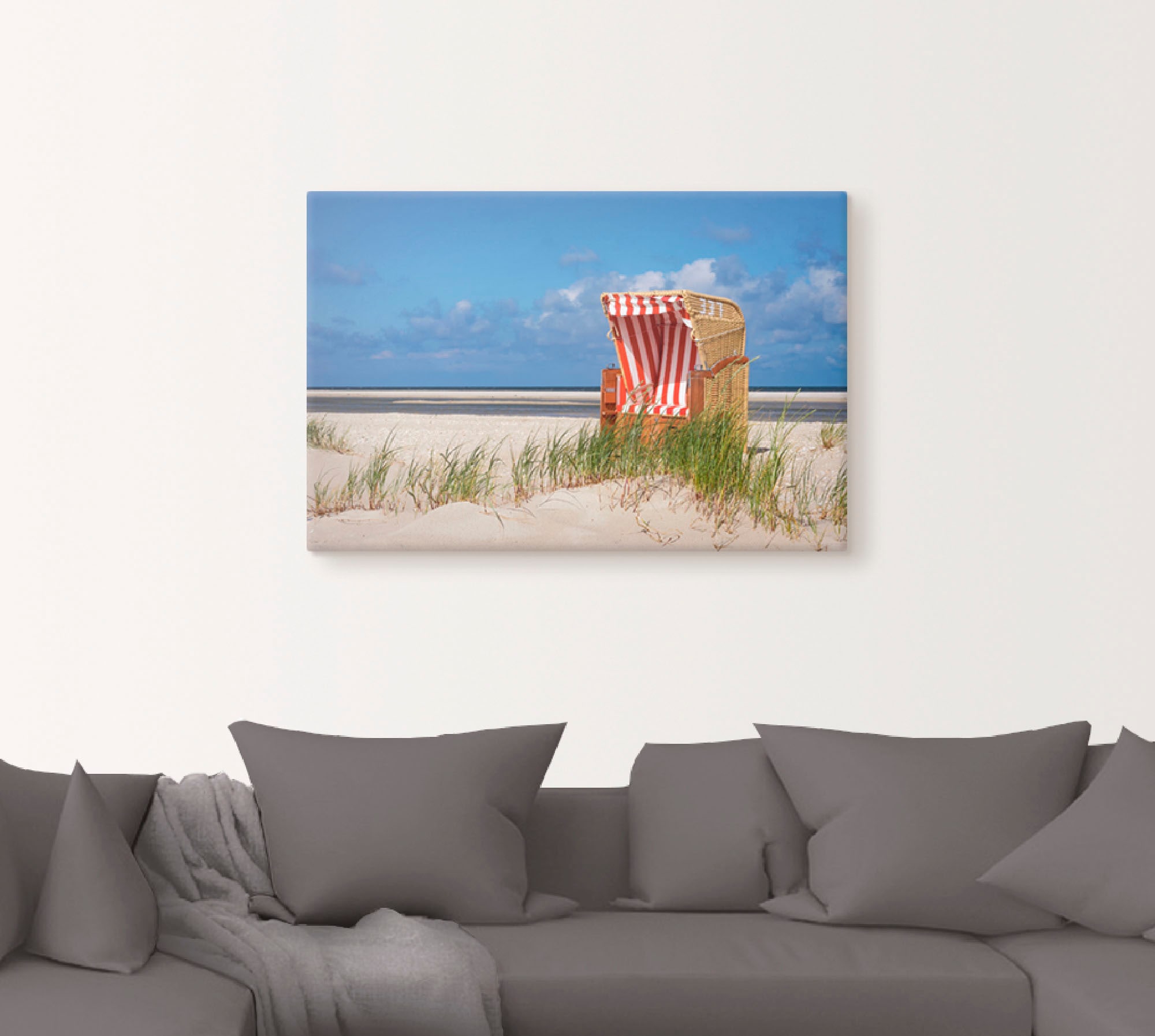 Artland Wandbild »Strandkorb 337«, Strand, (1 St.), als Leinwandbild, Wanda günstig online kaufen