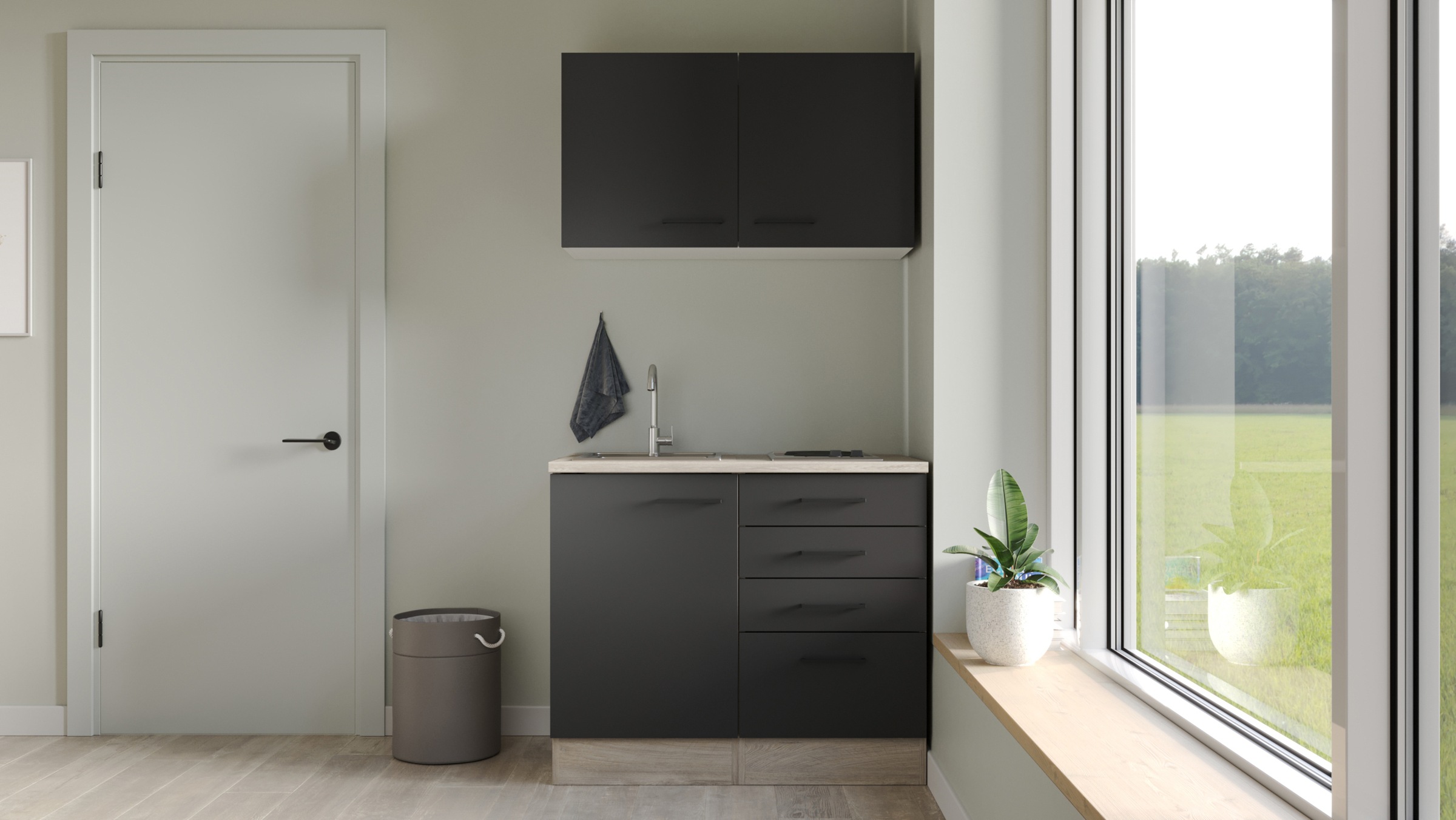 Flex-Well Küchenzeile "Capri", mit E-Geräten, Gesamtbreite 100 cm, in weite günstig online kaufen
