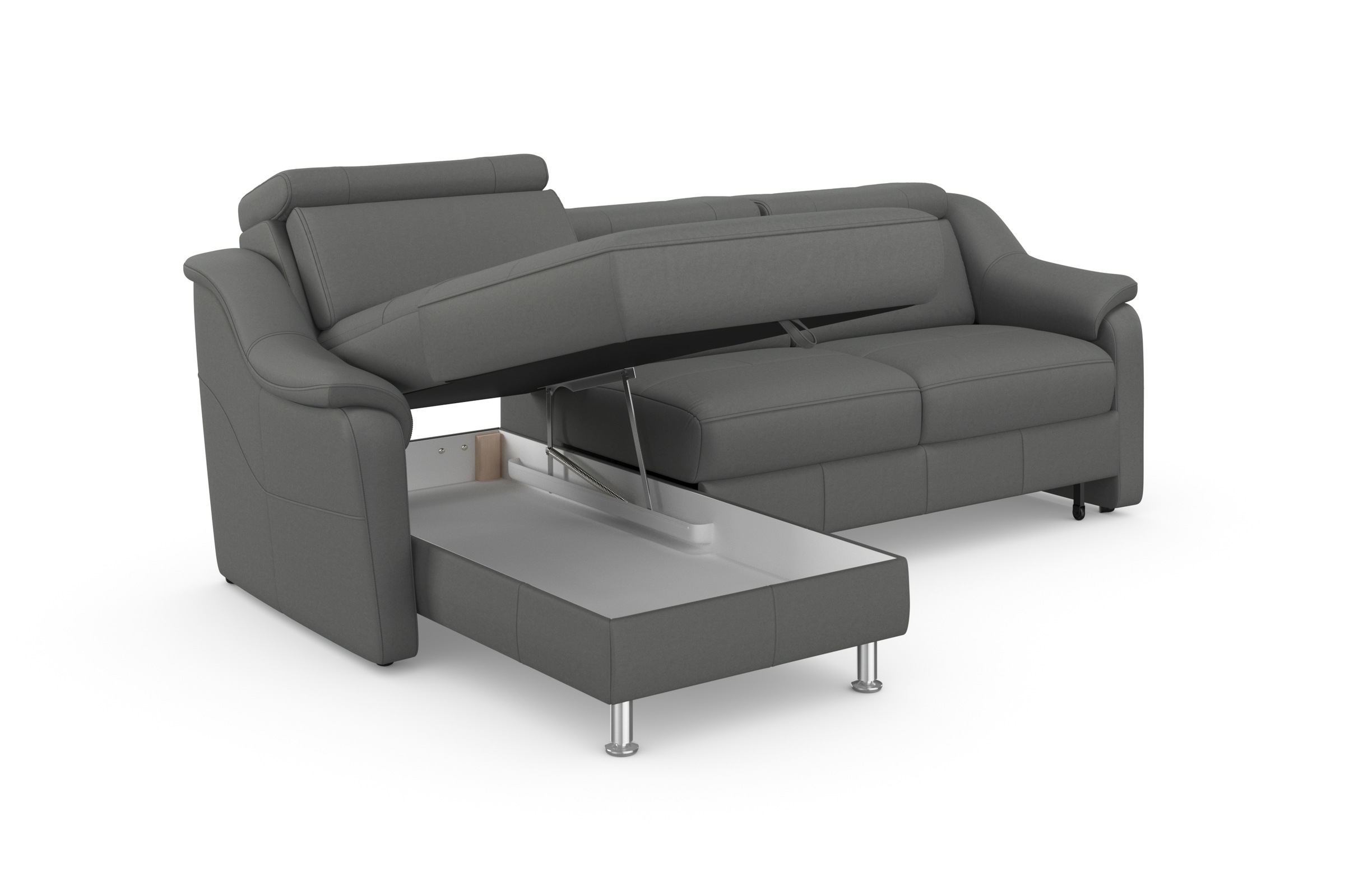sit&more Ecksofa »Freetown L-Form«, inklusive Kopfteilverstellung und komfortablem Federkern