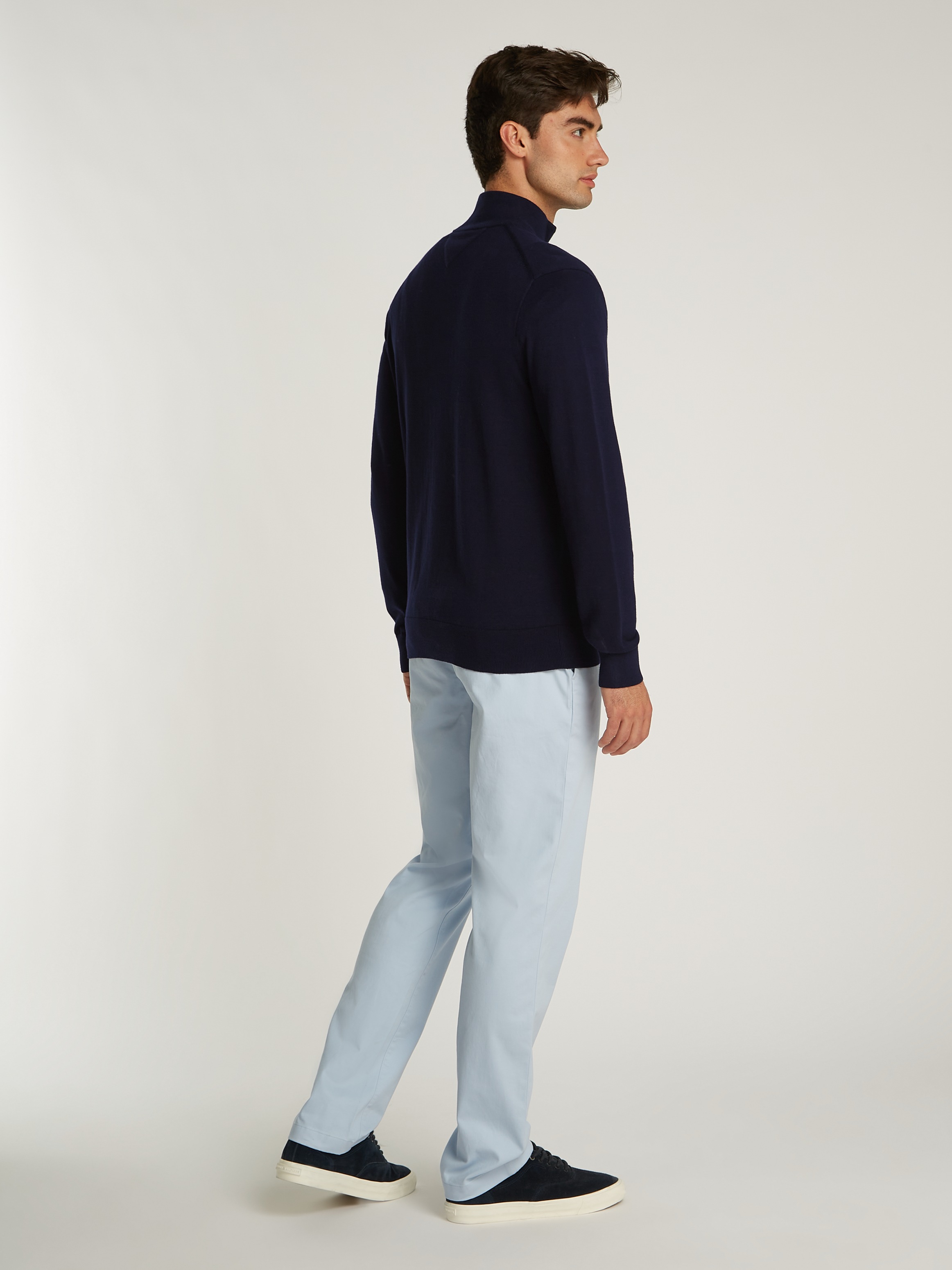 Tommy Hilfiger Strickjacke »ESSENTIAL COTTON ZIP THRU«, mit Logostickerei