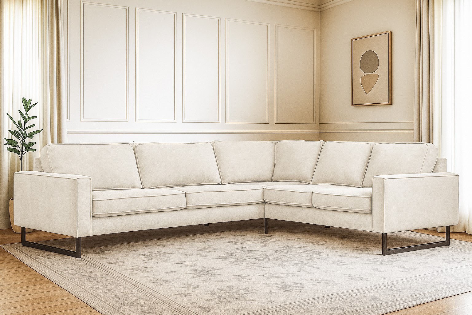 Places of Style Ecksofa »Pinto, XXL, 250/290 cm, langer Schenkel, Ottomane« günstig online kaufen