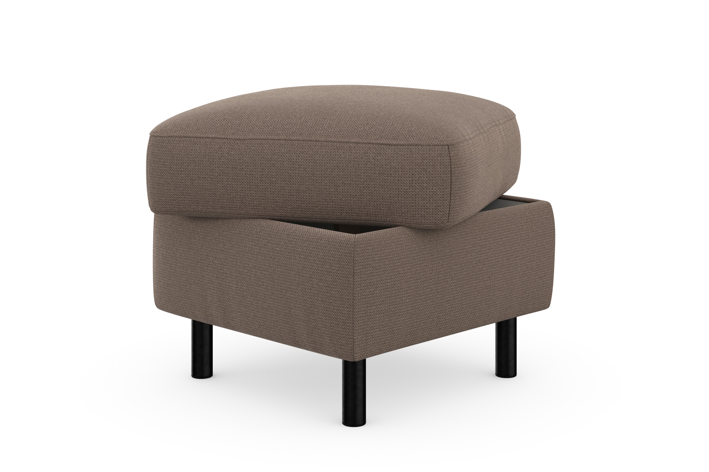 sit&more Stauraumhocker »Sinatra«, Sitzfläche ist abnehmbar, mattschwarze Metallfüße