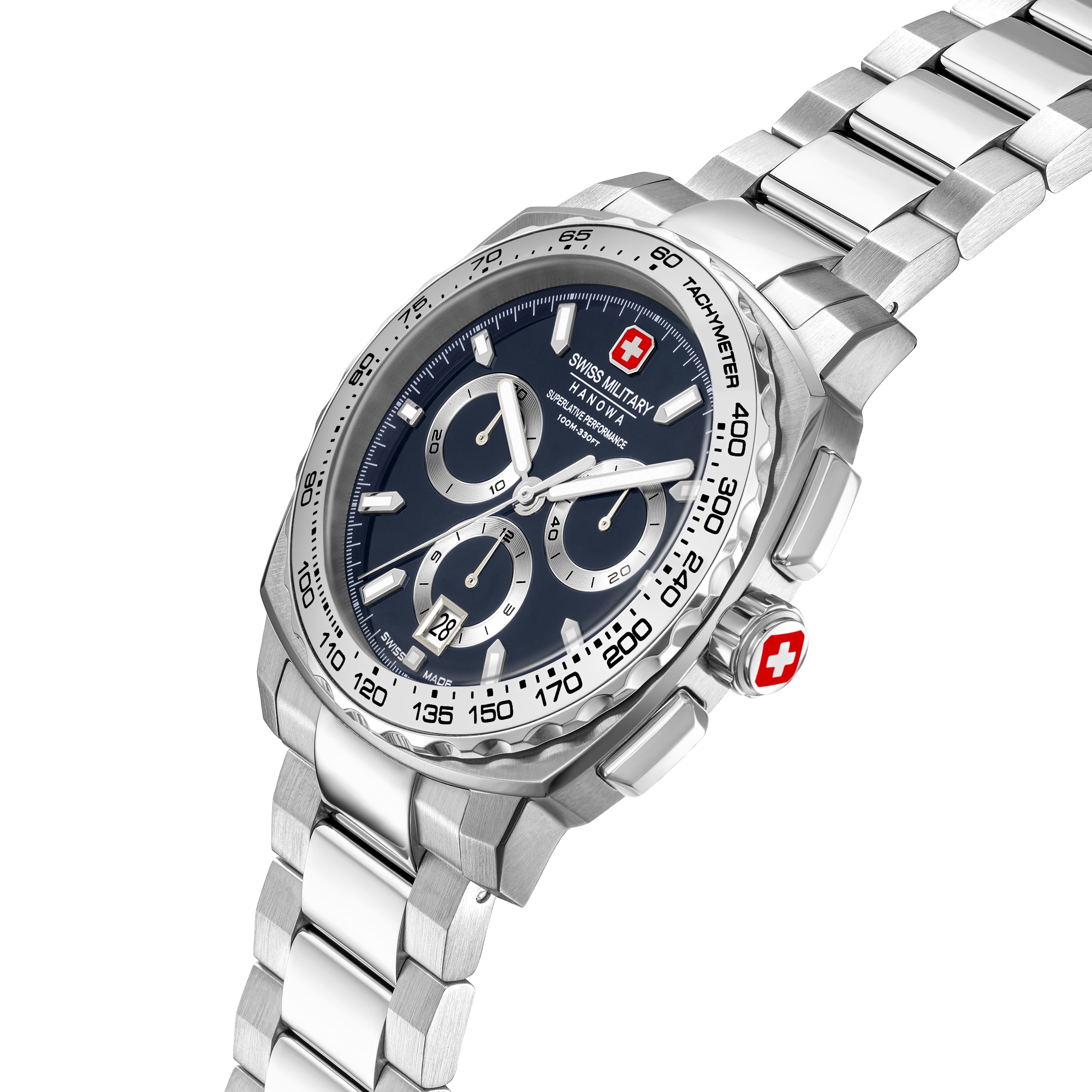 Swiss Military Hanowa Chronograph »Speedwell« Quarzuhr, Armbanduhr, Herrenuhr, Swiss Made, Edelstahlarmband, analog