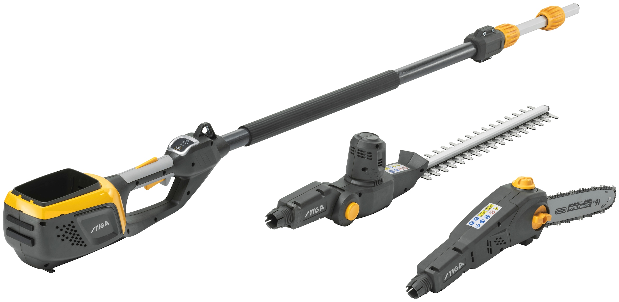 STIGA GARDEN Garten-Multifunktionsgerät »MT 500e«, (Spar-Set), Heckenschere und Kettensäge in einem, mit Akku 48V/2Ah und Ladegerät