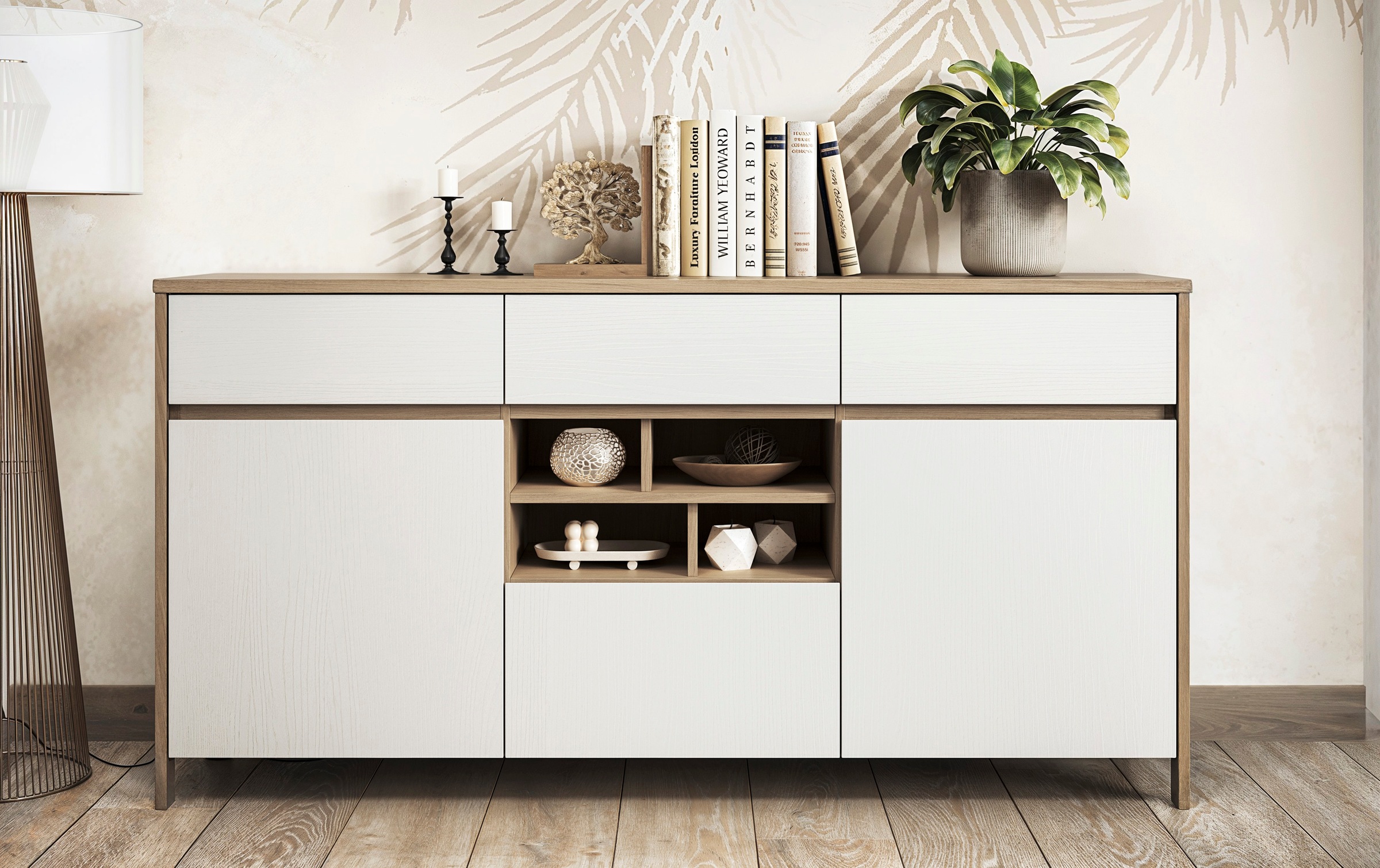 Home affaire Sideboard »Stranda, moderner Schrank, Kommode im Scandi-Style, günstig online kaufen