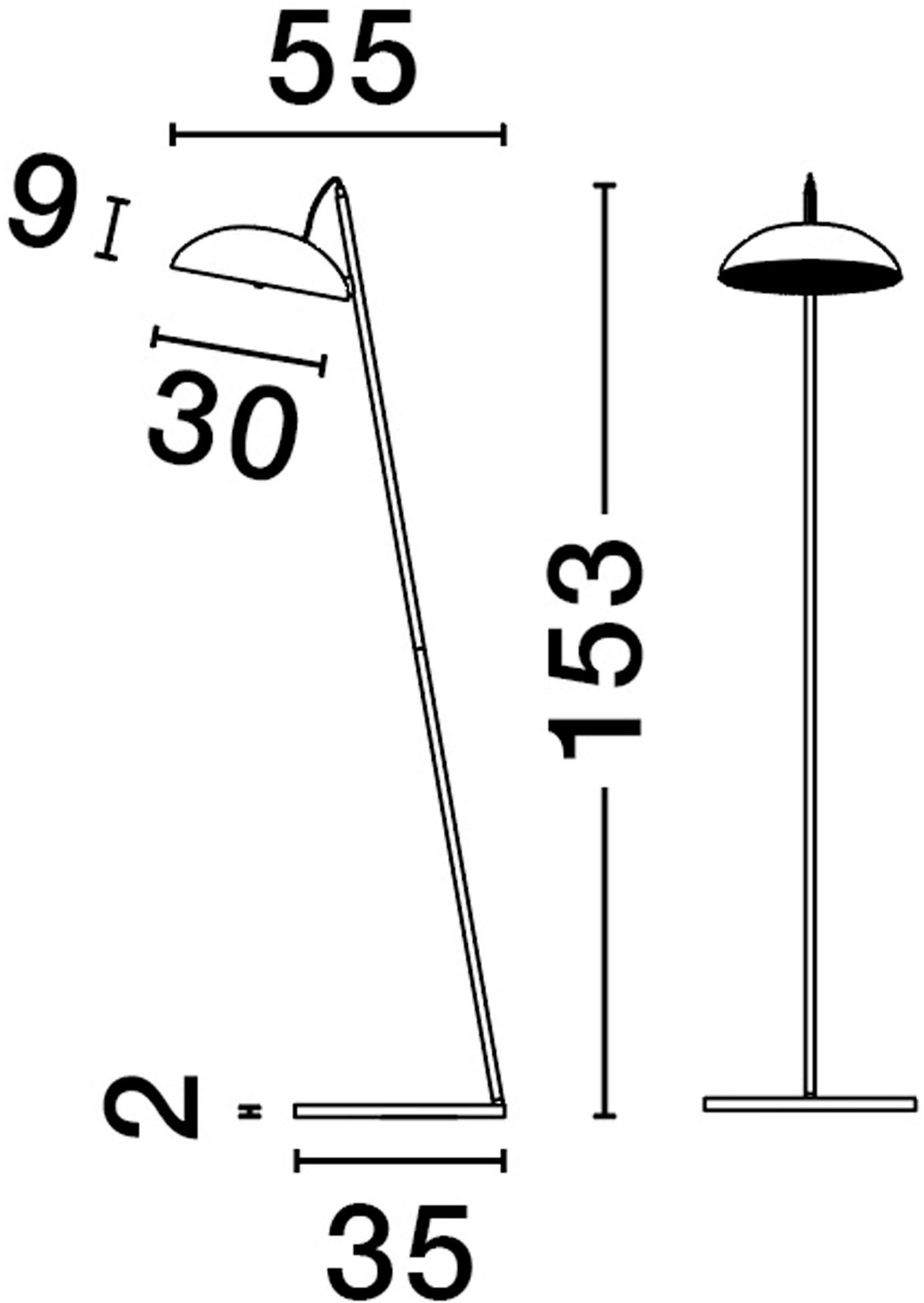 Nova Luce Stehlampe »FLUTE«, 1 flammig