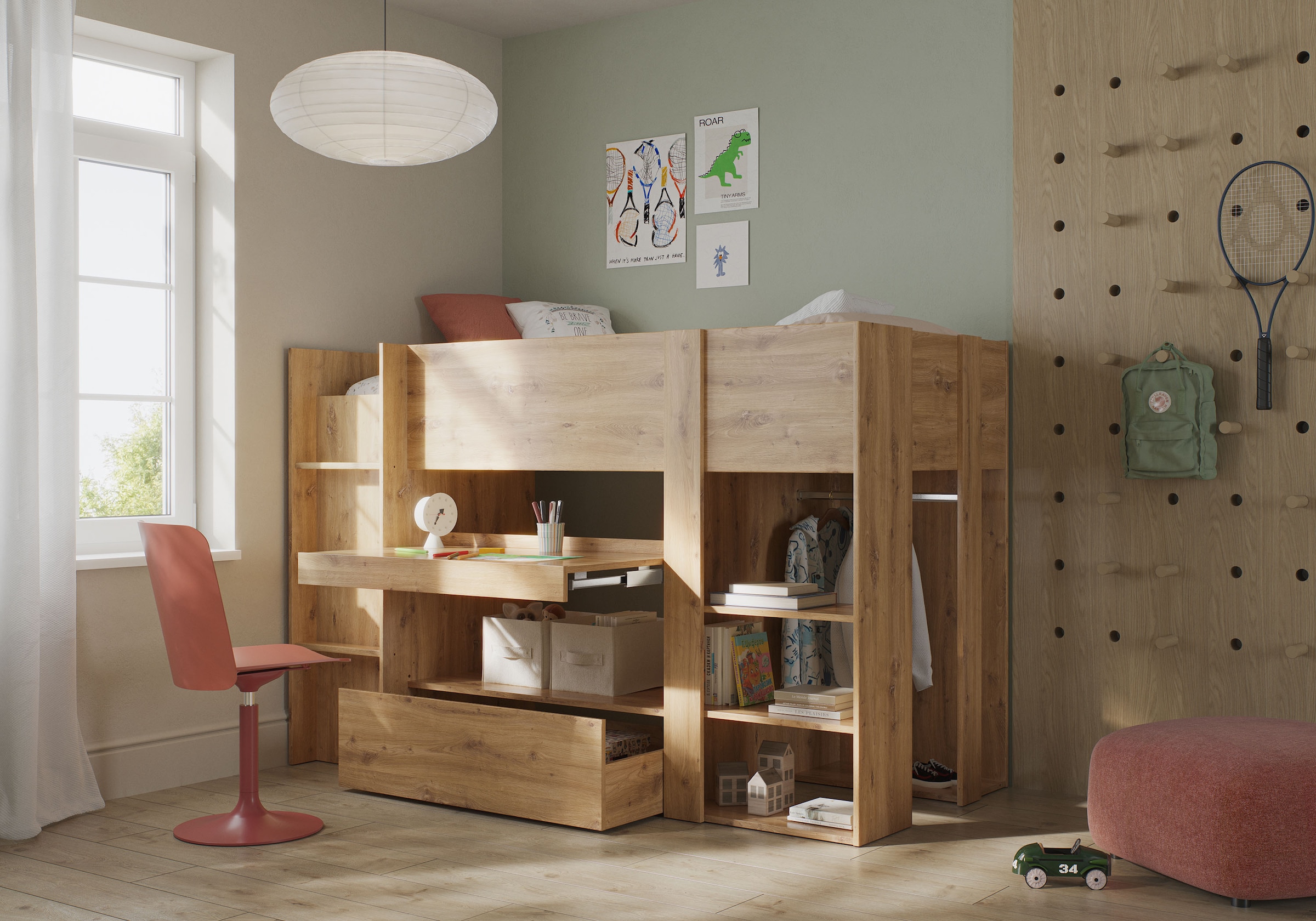 Gami Hochbett »GABIN« Hochbett All-in-One