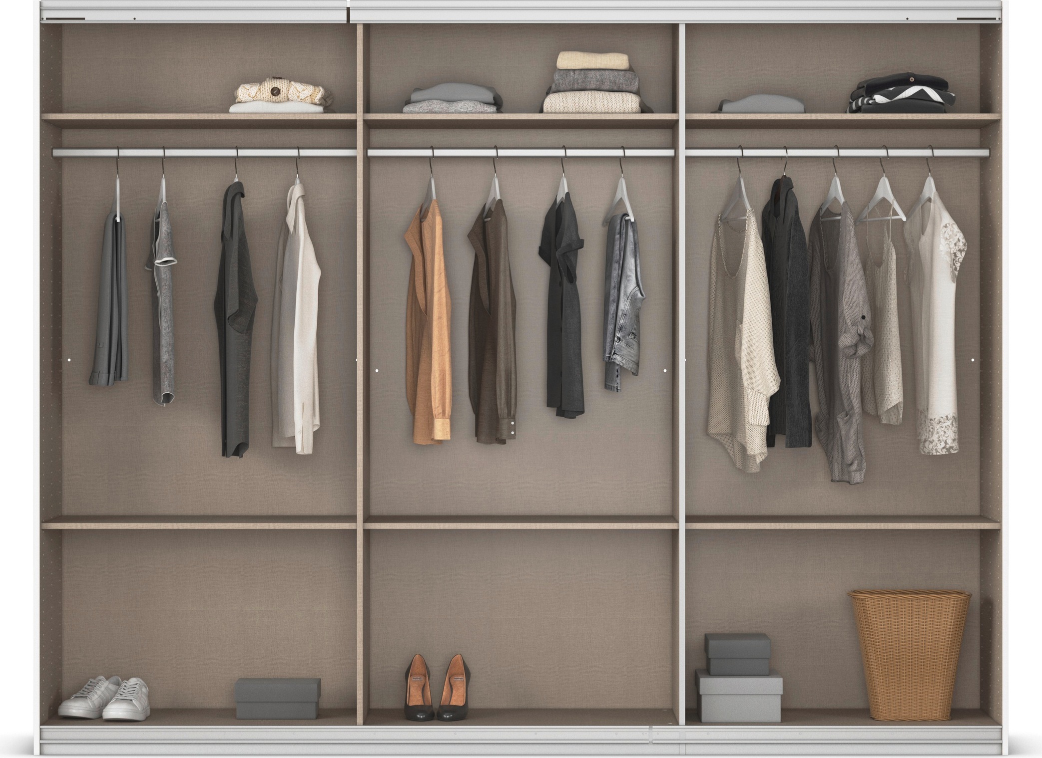 INOSIGN Schwebetürenschrank »Ferris«, BESTSELLER, Schrank Breite 2,71m, Schlafzimmerschrank in 3 Ausführungen