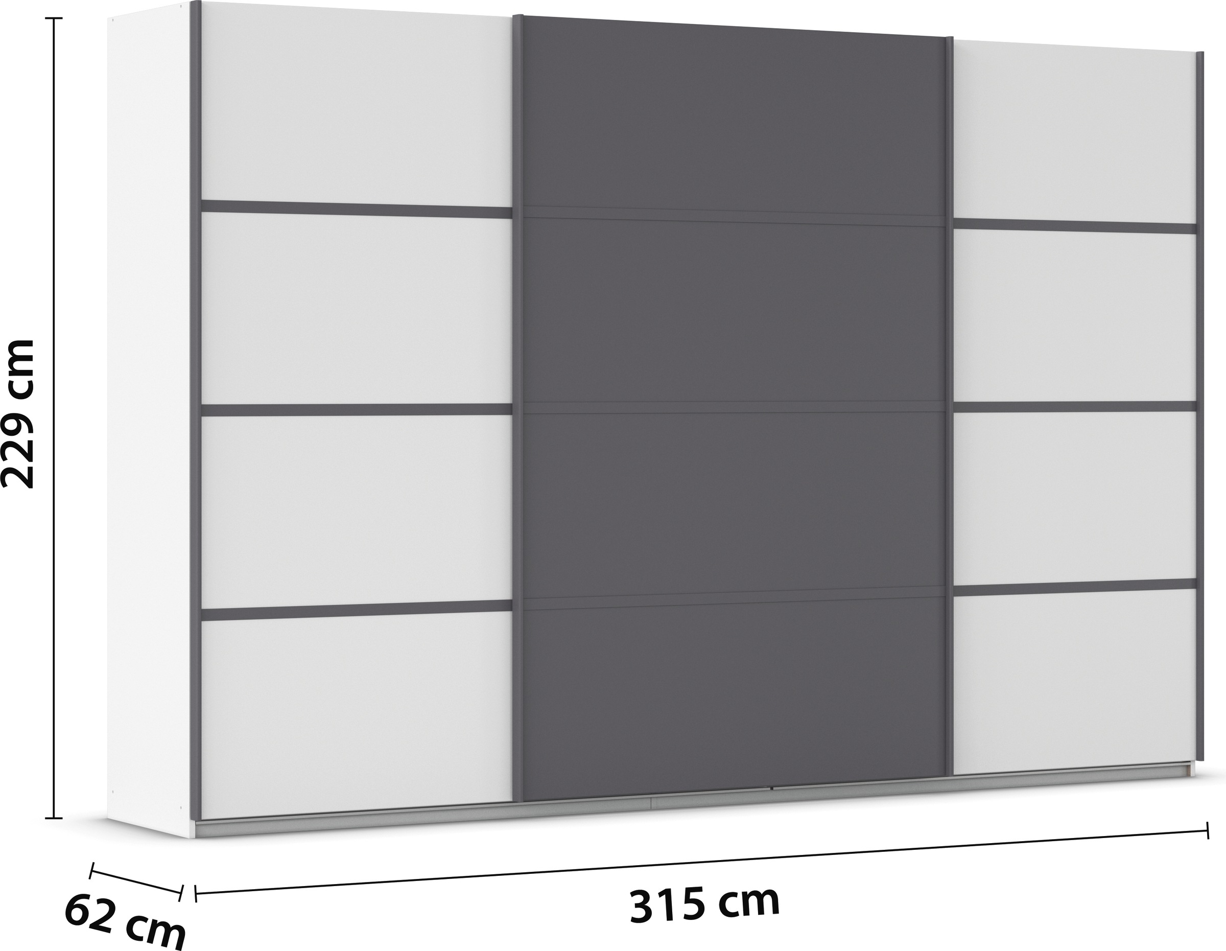 rauch Kleiderschrank »Schwebetürenschrank Garderobe Schrank TOP ANGEBOT Avola«, (in 3 verschiedenen Ausstattungen BASIC/CLASSIC/PREMIUM), mit eleganten Zierleisten in Chrom, Schwarz oder Weiß MADE IN GERMANY
