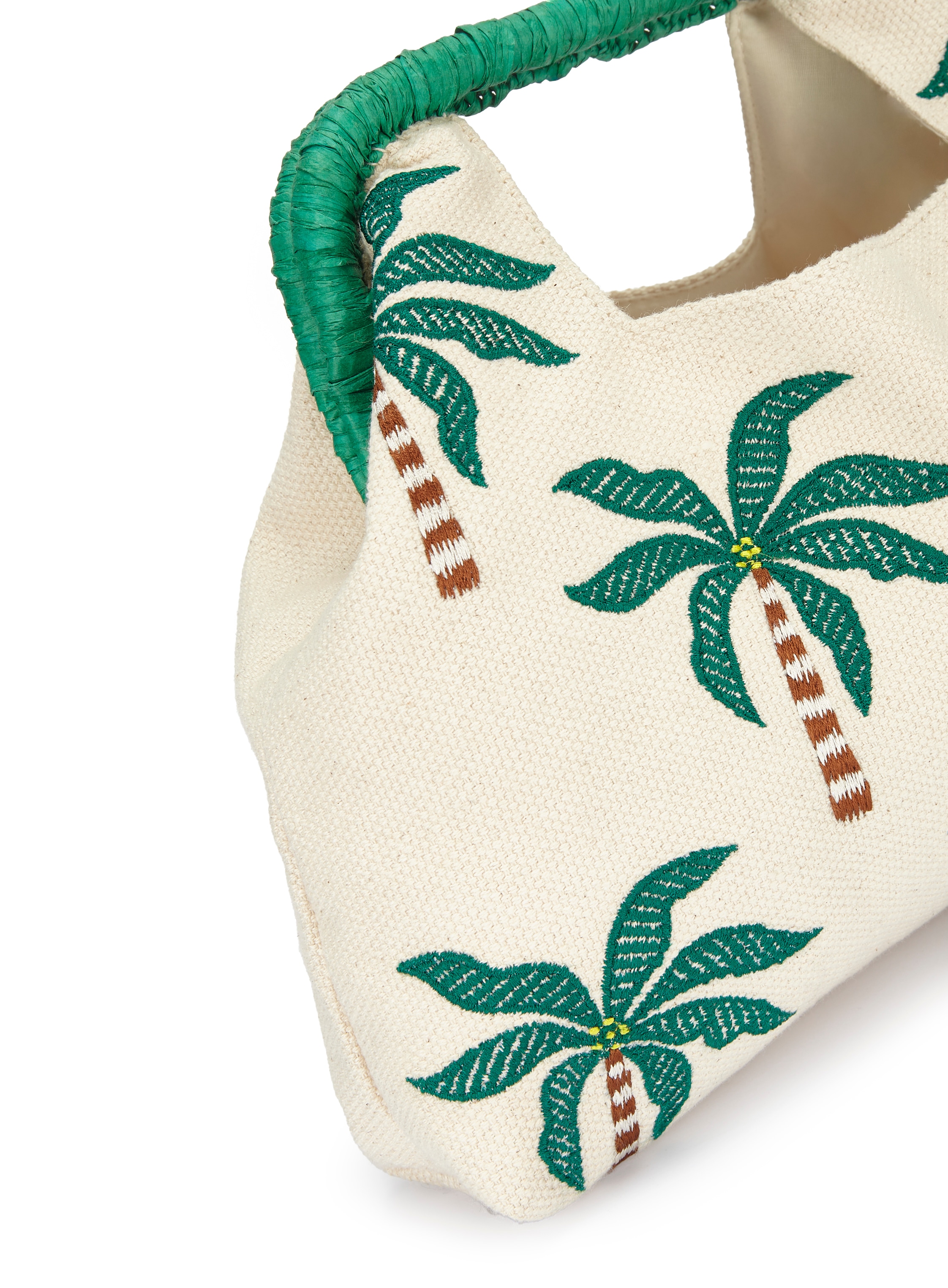 LSCN by LASCANA Handtasche »Clutch, Abendtasche, Sommertasche, Damentasche« mit sommerlicher Palmen-Stickerei
