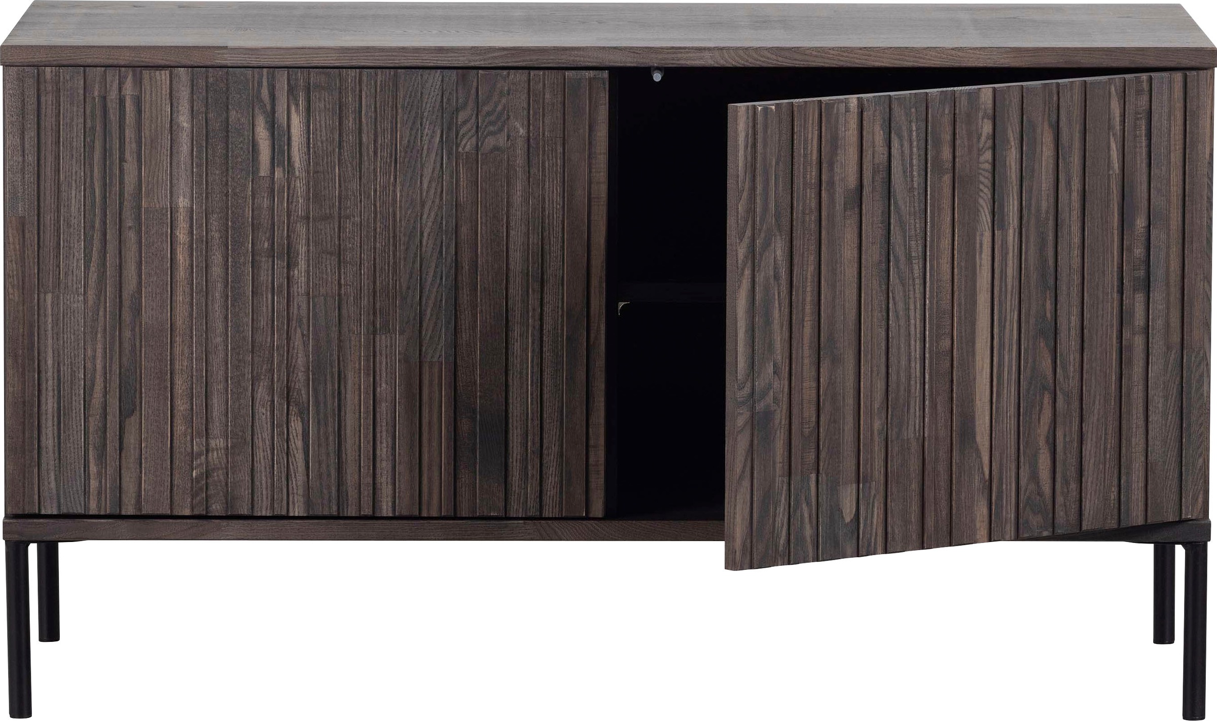 WOOOD Sideboard »New Gravure, TV-Kommode, Breite 100 cm oder 150 cm«, Kommode Höhe 56 cm, mit grafischen Relieftüren, viel Stauraum