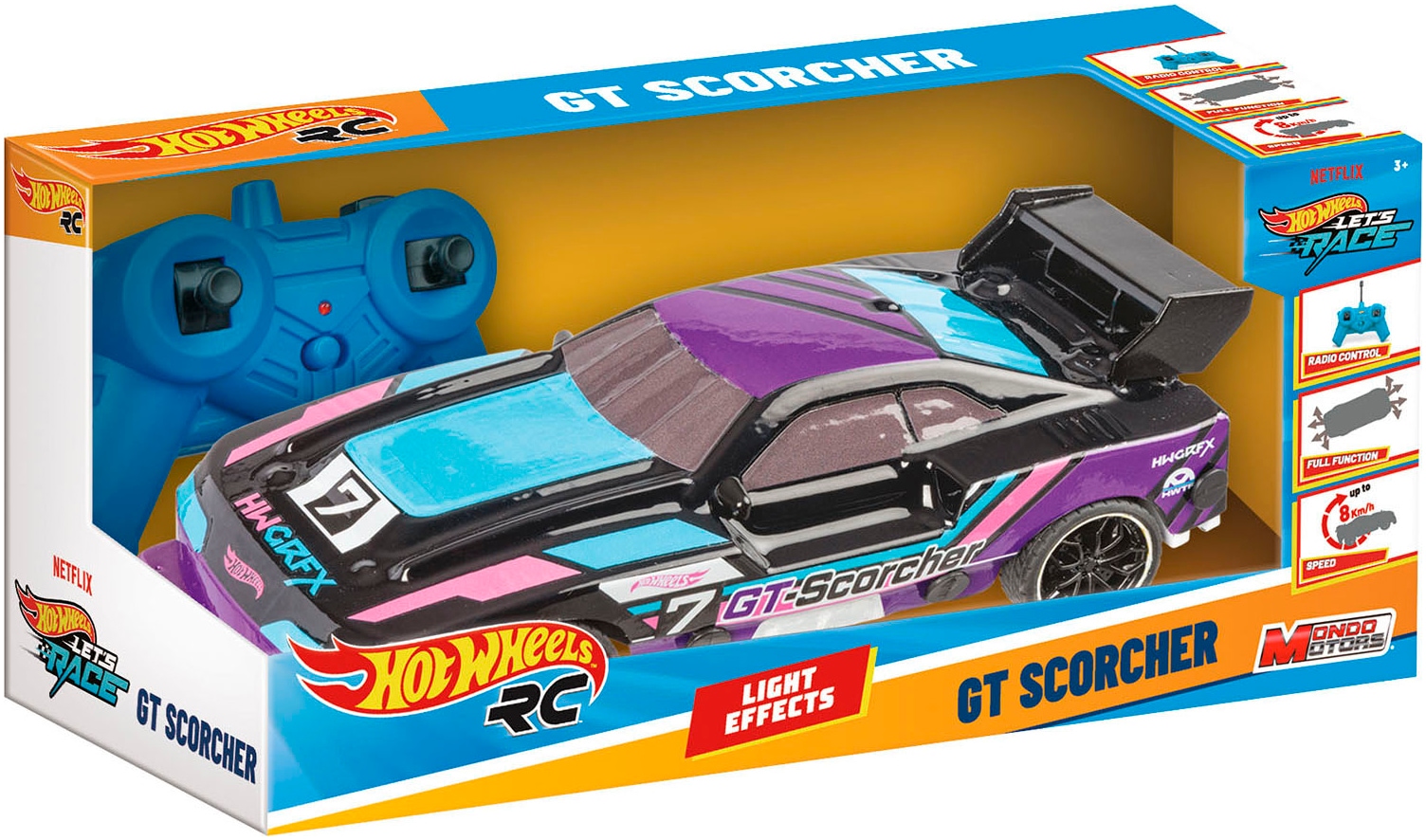Happy People RC-Auto »HOT WHEELS RC Lets Race GT Scorcher«, mit Licht-Effekt
