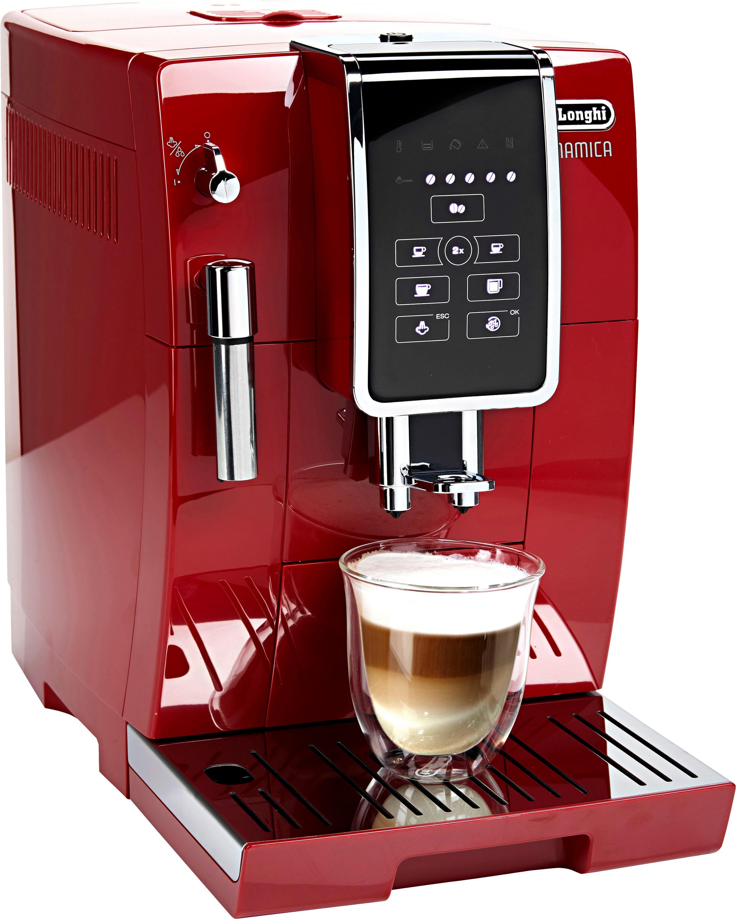 De'Longhi Kaffeevollautomat »Dinamica ECAM 358.15.R, Sensor-Bedienfeld«, Di günstig online kaufen