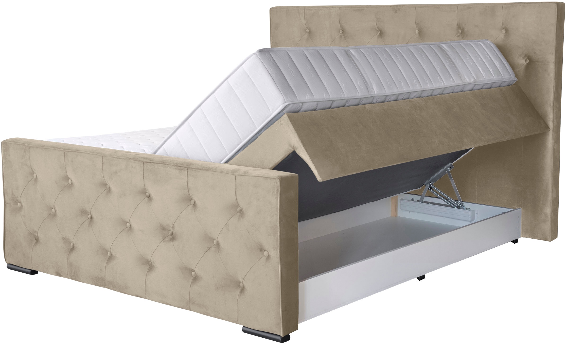 COLLECTION AB Boxspringbett »Florence inkl. Kingsize (28 cm) Matratze (H3) günstig online kaufen