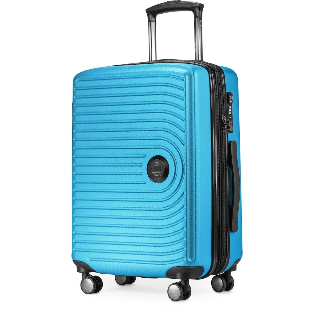 Hauptstadtkoffer Hartschalen-Trolley »Mitte, 55 cm, cyanblau«, 4 Rollen