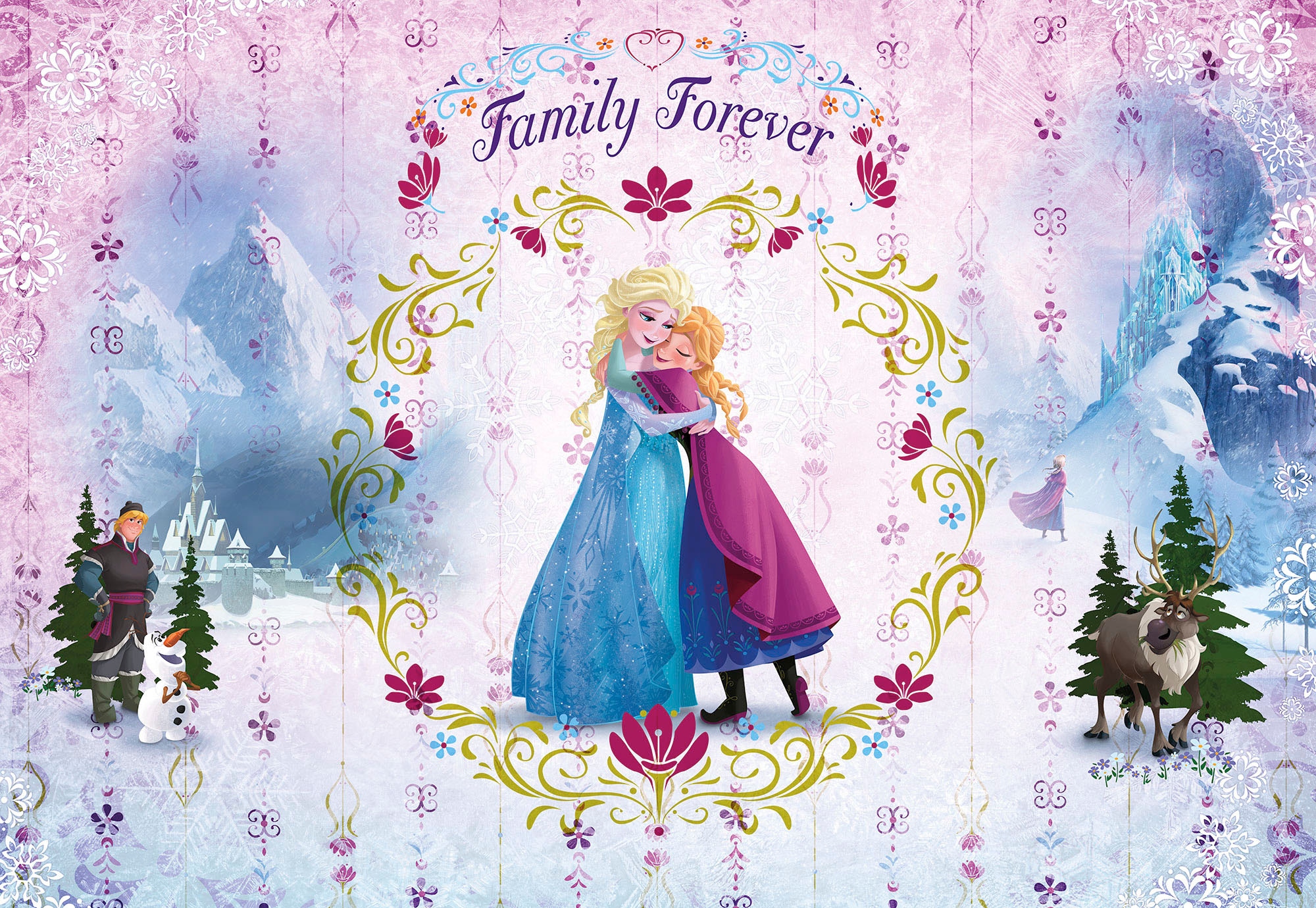 Komar Vliestapete »Digitaldruck Vlies - Frozen Family Forever - Größe 400 x günstig online kaufen