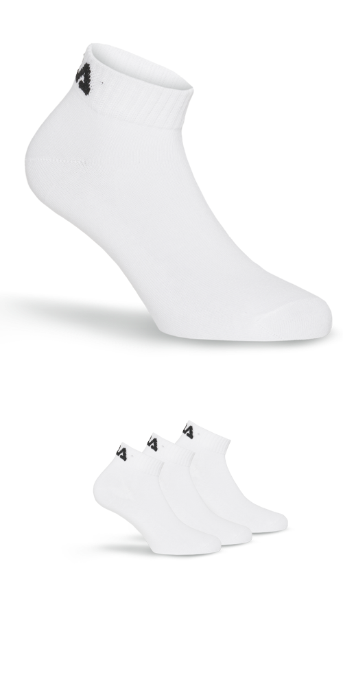 Fila Kurzsocken »UNISEX INVISIBLE PLAIN SOCKS«, (3 Paar), mit Logostickerei