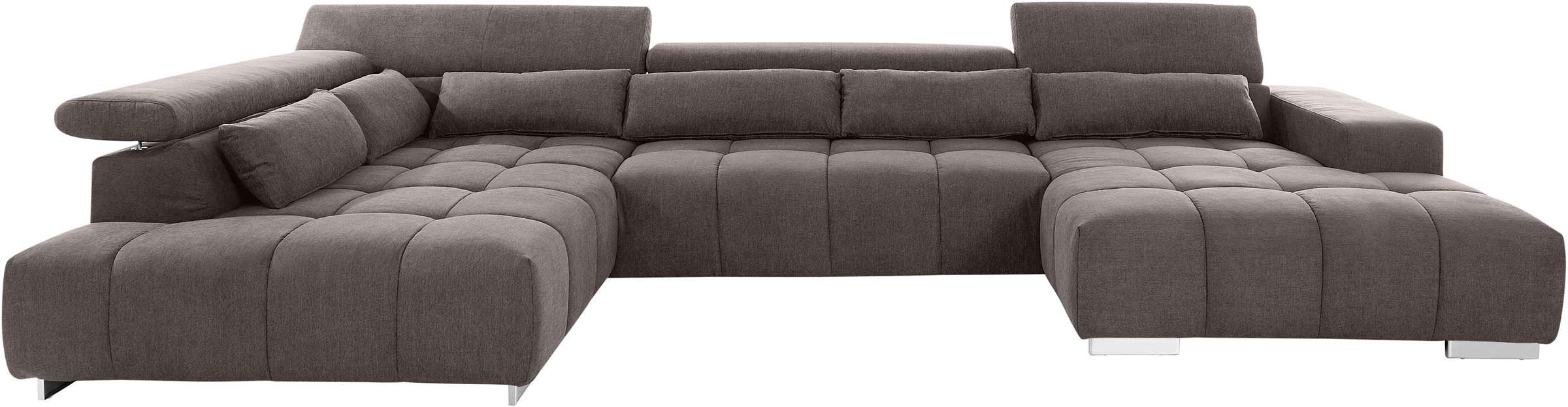 COTTA Wohnlandschaft "Orion U-Form", mit Kopfteilverstellung & 6 Nierenkiss günstig online kaufen