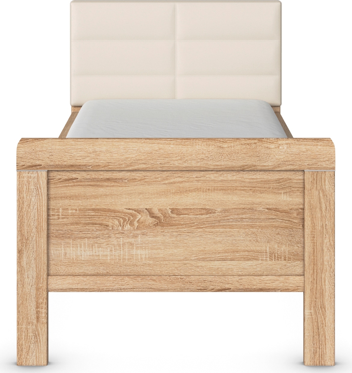rauch Bett »Bett Einzelbett Stollenbett EVELYN«, in Komforthöhe mit Polsterkopfteil in elegantem Stil MADE IN GERMANY