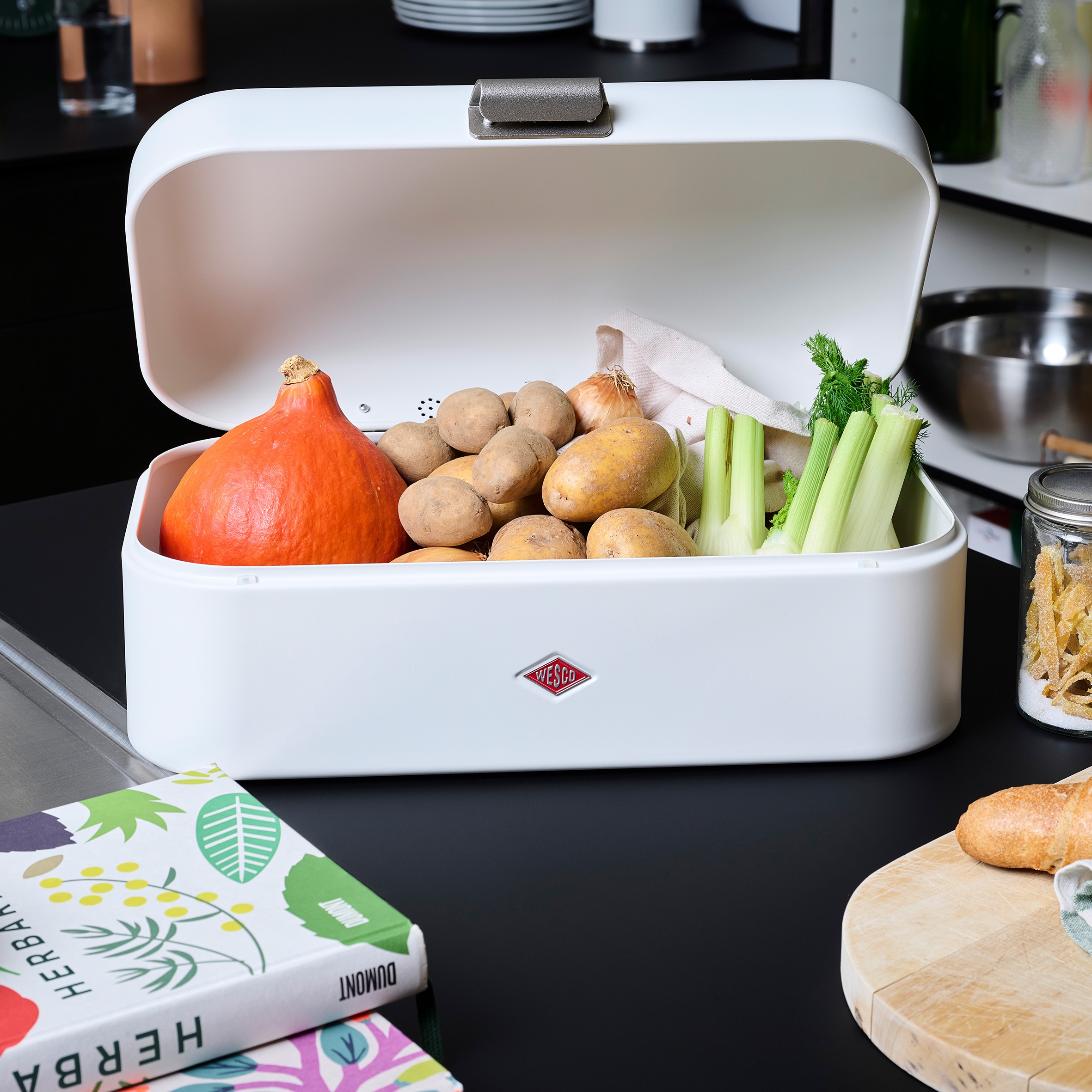WESCO Brotkasten »Grandy«, (1 tlg.), Metallscharniere/Gummistopper Deckel+B günstig online kaufen